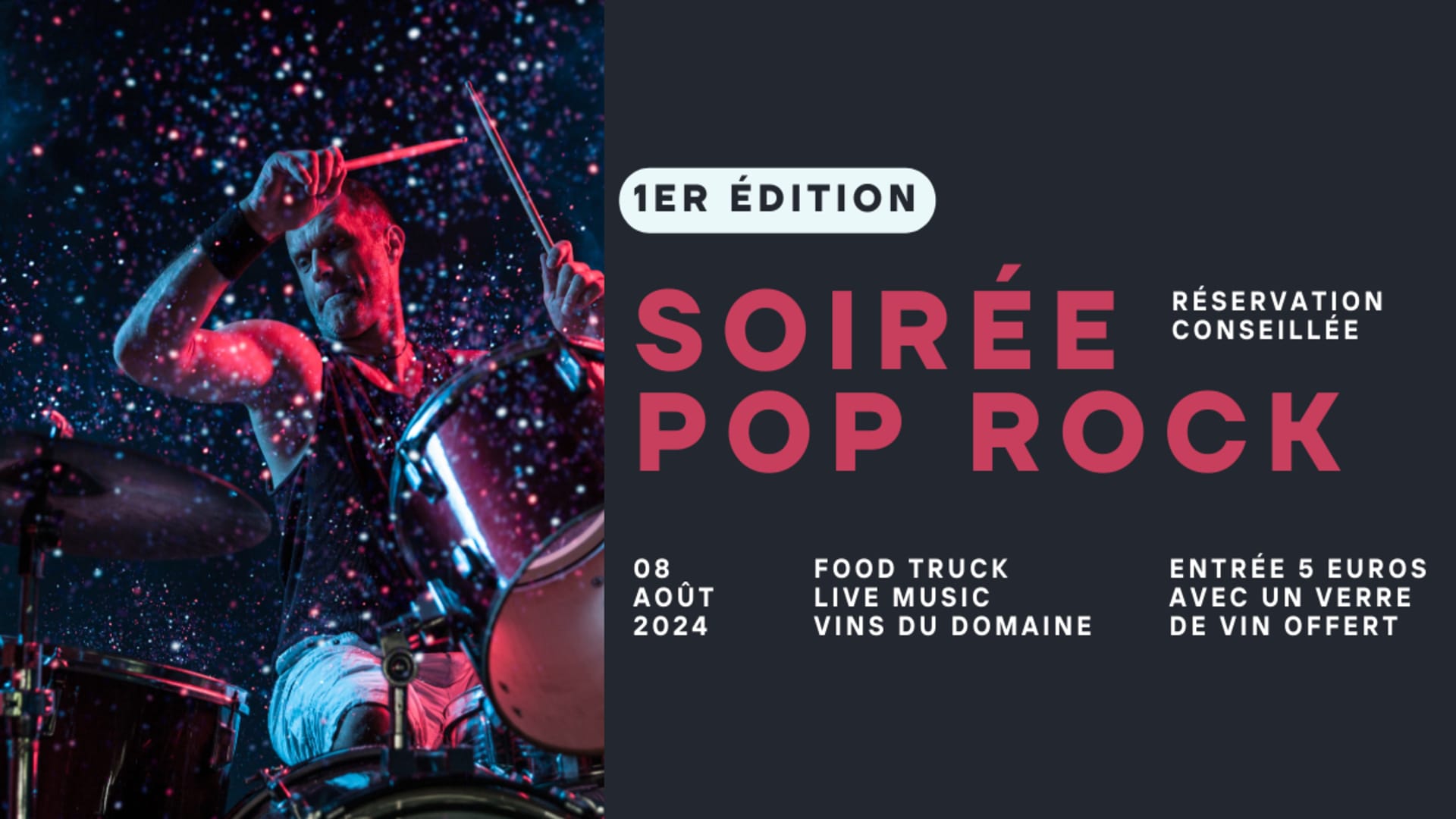 Soirée Pop Rock X Domaine La Collière À Rasteau Cover