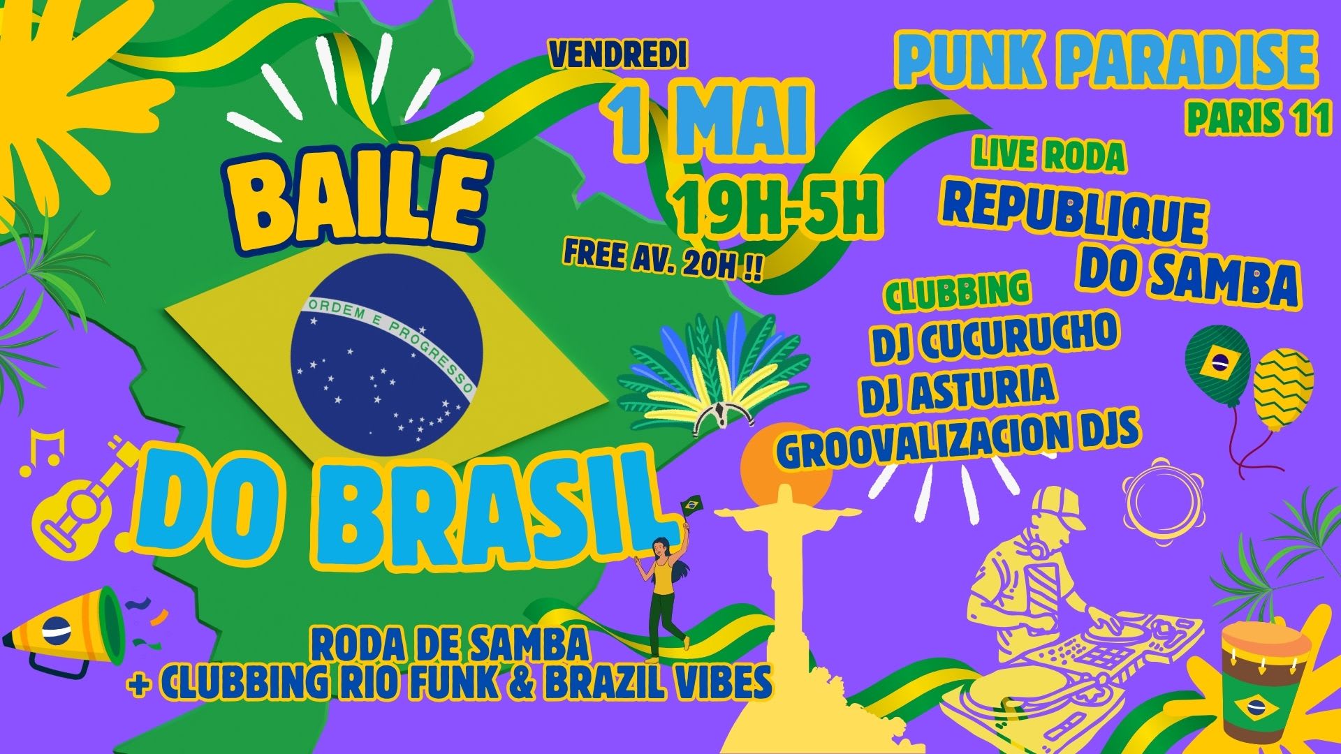 Baile Do Brasil #10 - Live Roda Samba + Djs 100% Brazil ! Cover