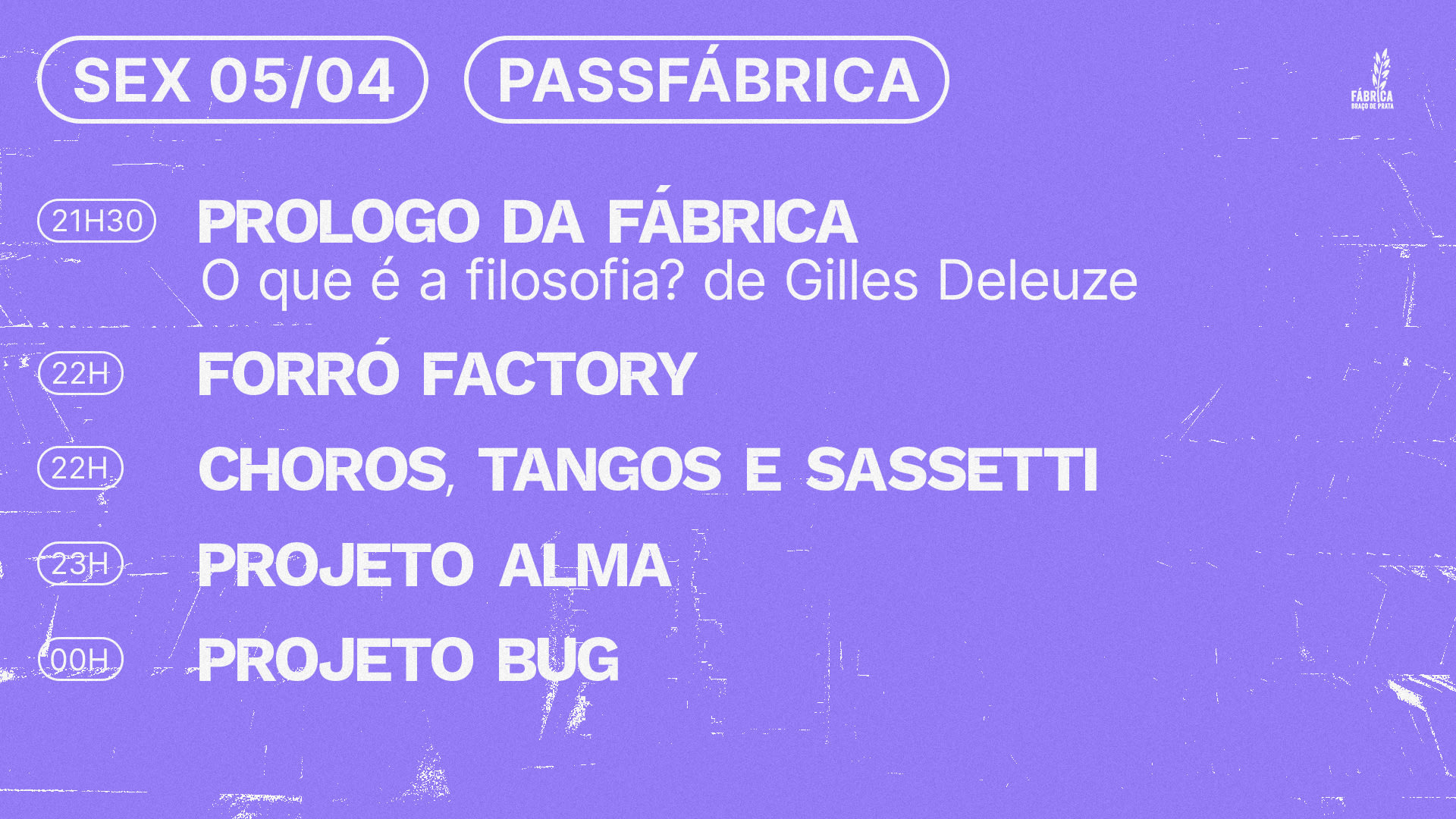 Passfábrica - Sexta 05/04 Cover
