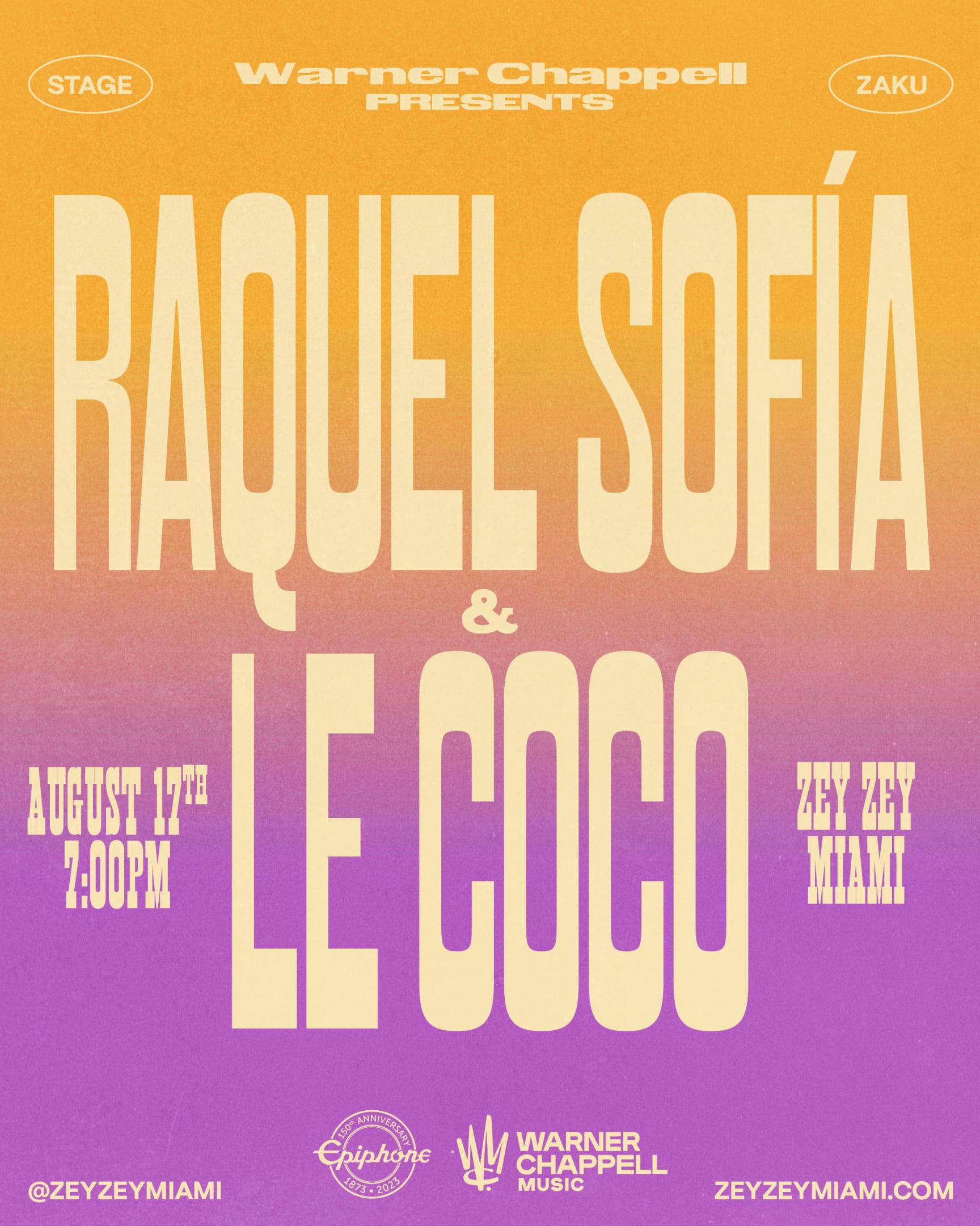 Warner Chappell Presents Le Coco & Raquel Sofia (Aug 17th) Cover