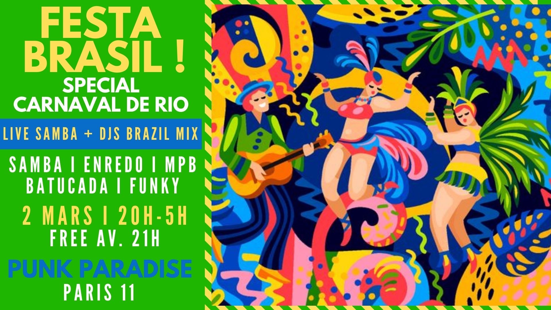 Festa Brasil Spécial Carnaval De Rio Live Et Djs À Paris 11! Cover