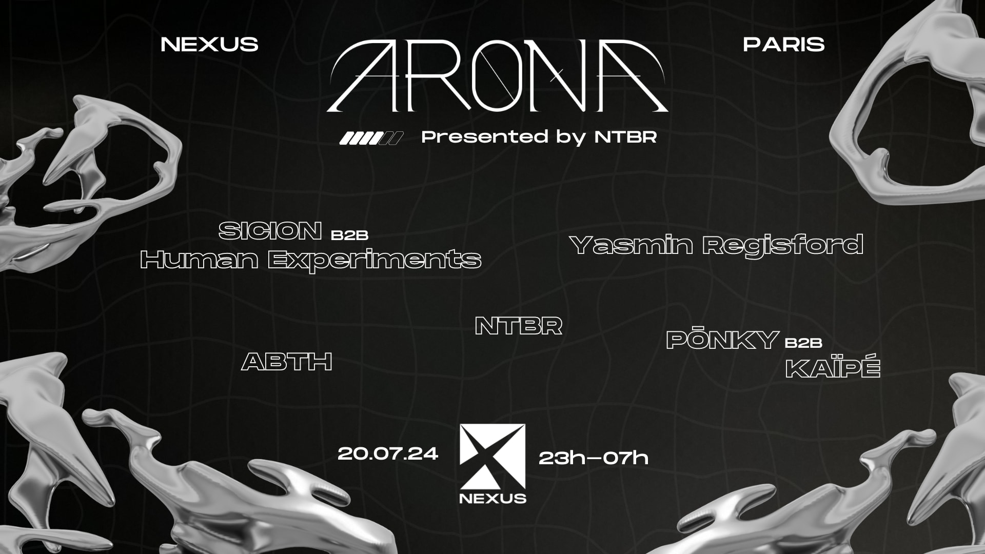 Arona : Ntbr | Sicion | Human Experiments | Yasmin Regisford Cover