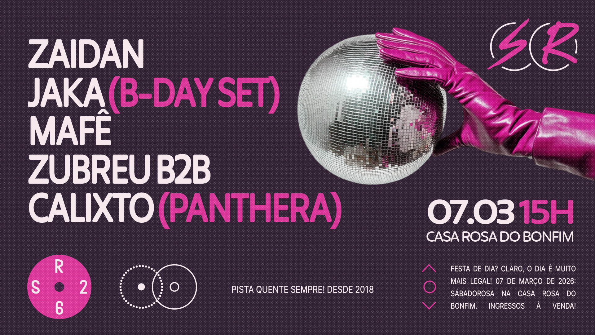 Sábado Rosa - Segunda Edição Do Ano! Cover