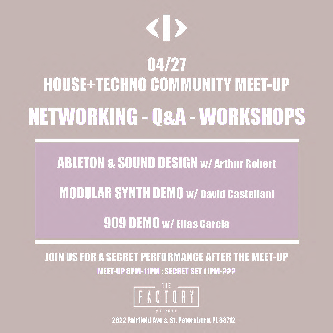 House+Techno Community Meet-Up Cover