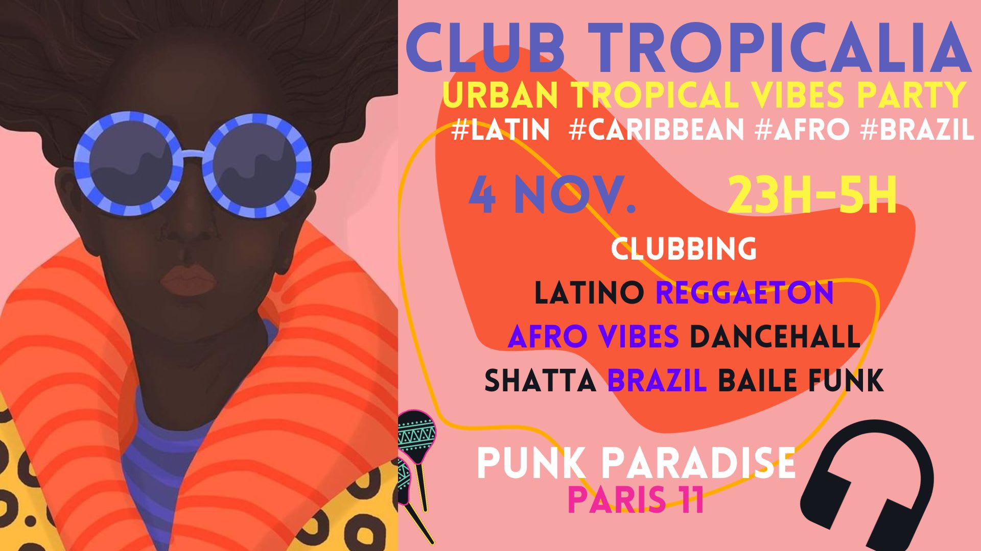 Club Tropicalia 4/11 ~ Latin, Afro, Caribbean, Brazil Party! Cover