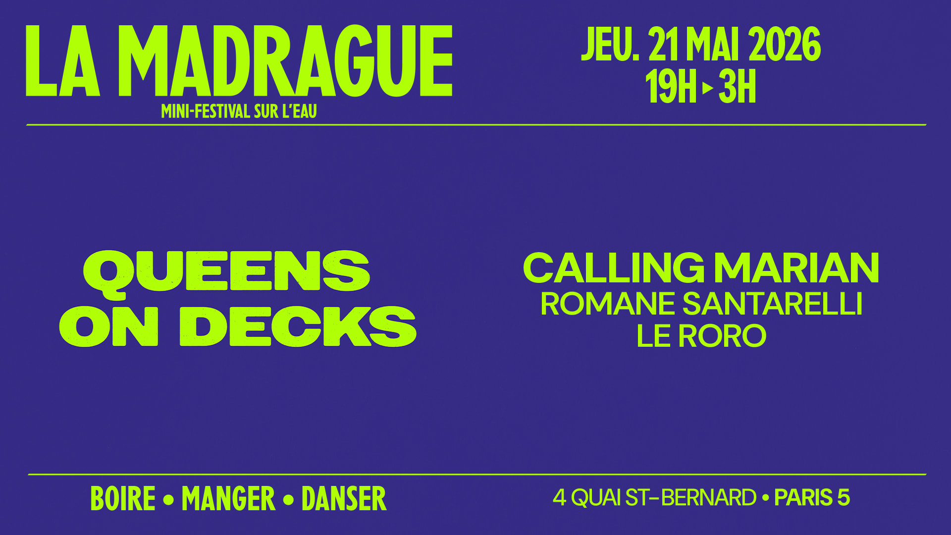 La Madrague — Queens On Decks : Calling Marian,... Cover