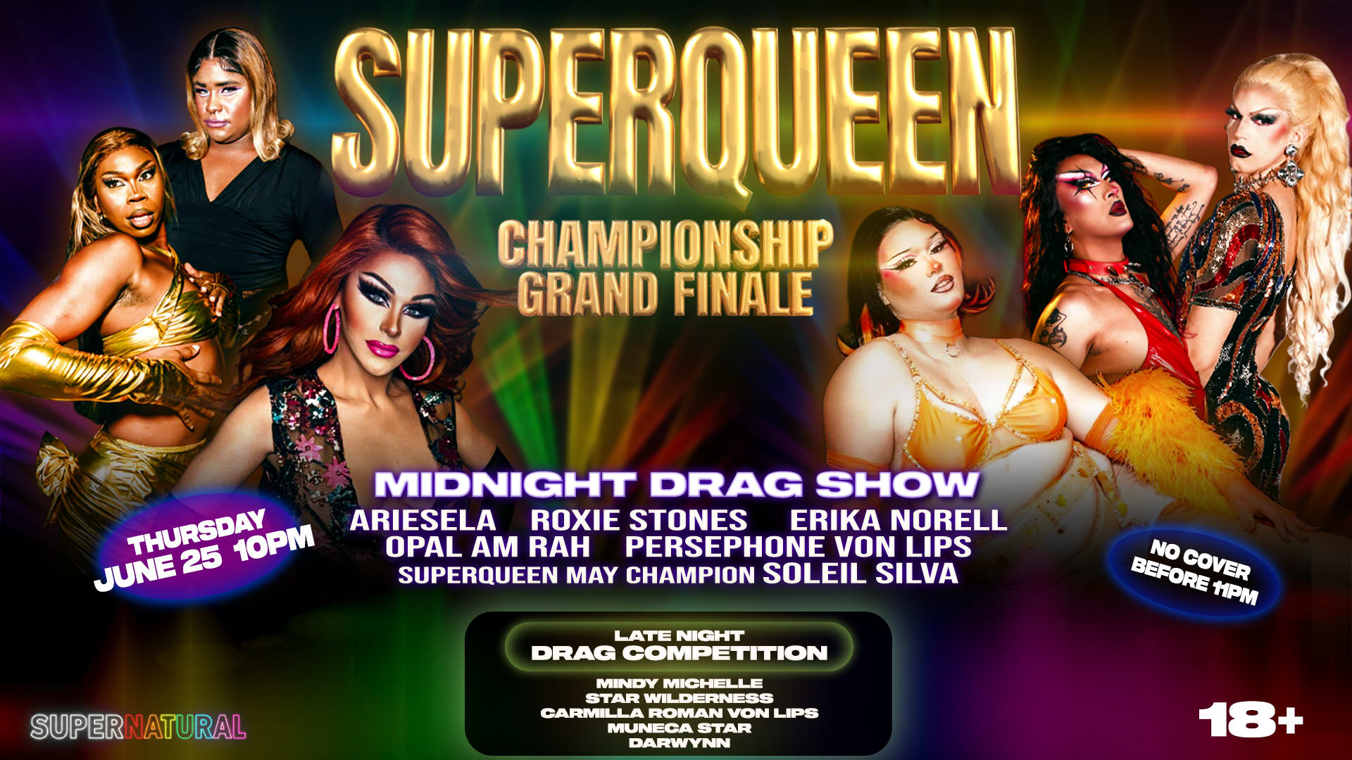 Superqueen Drag Rave + Competition (18+) Cover