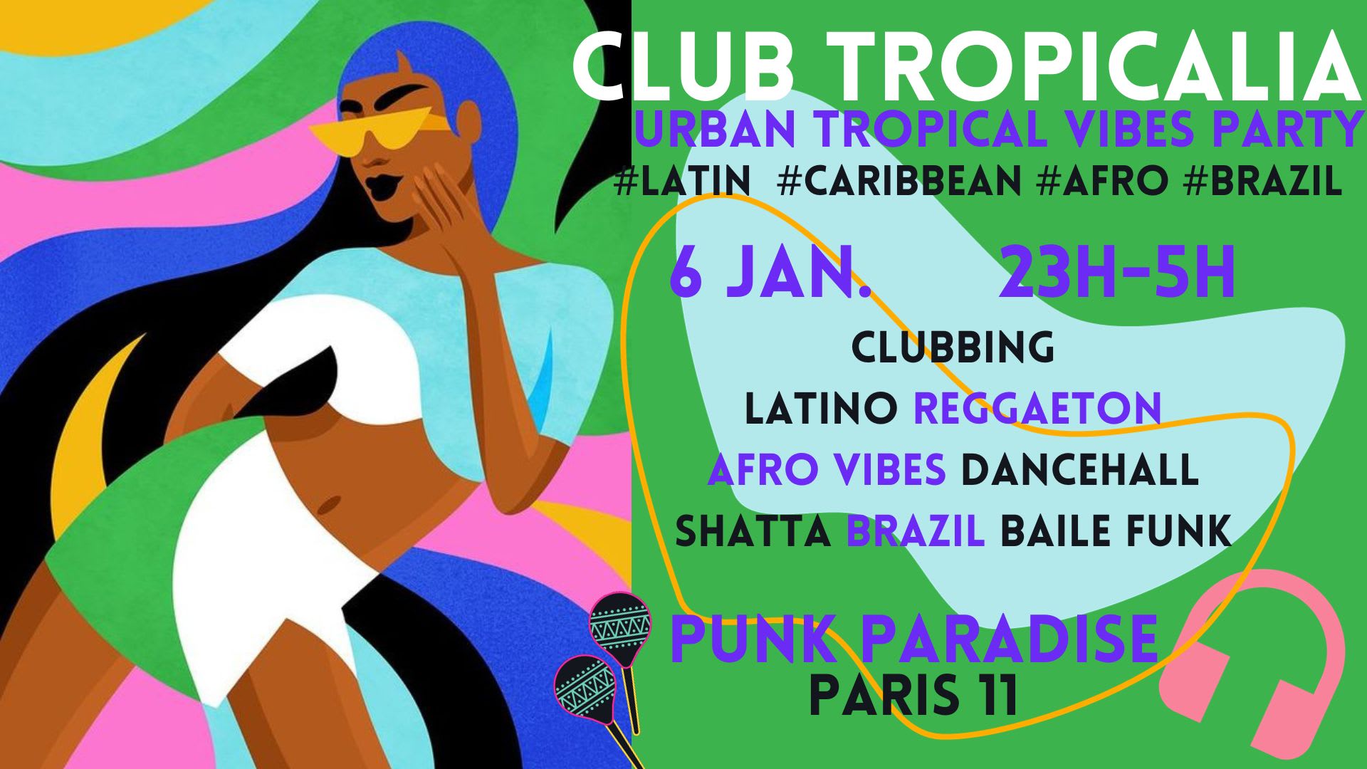 Club Tropicalia 6/1 ~ Latin, Afro, Caribbean, Brazil Party! Cover