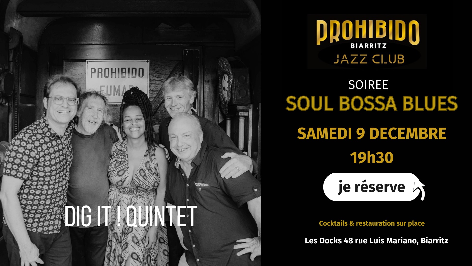 Soirée Dig It! Quintet 09/12 Cover