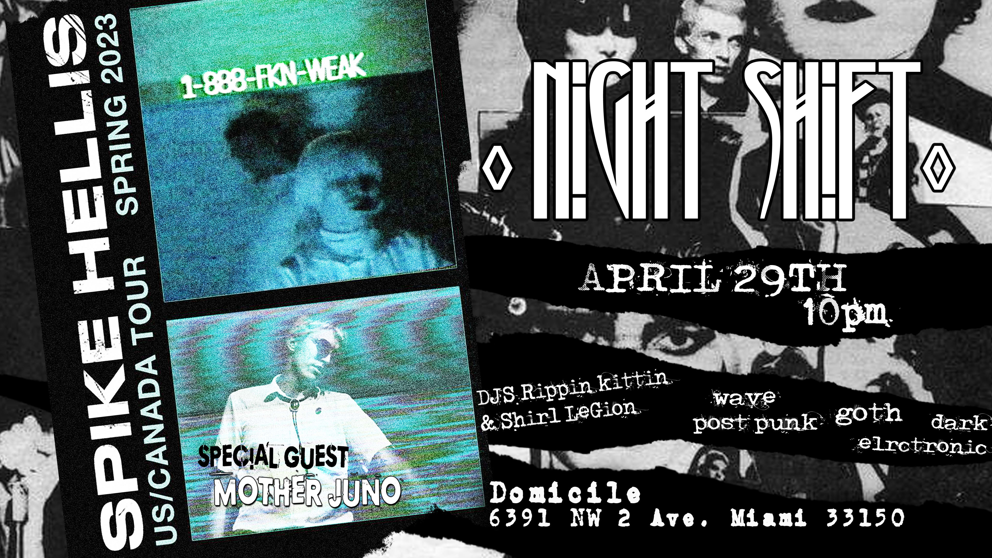 Night Shift Presents Spike Hellis Spring Tour 23 Cover