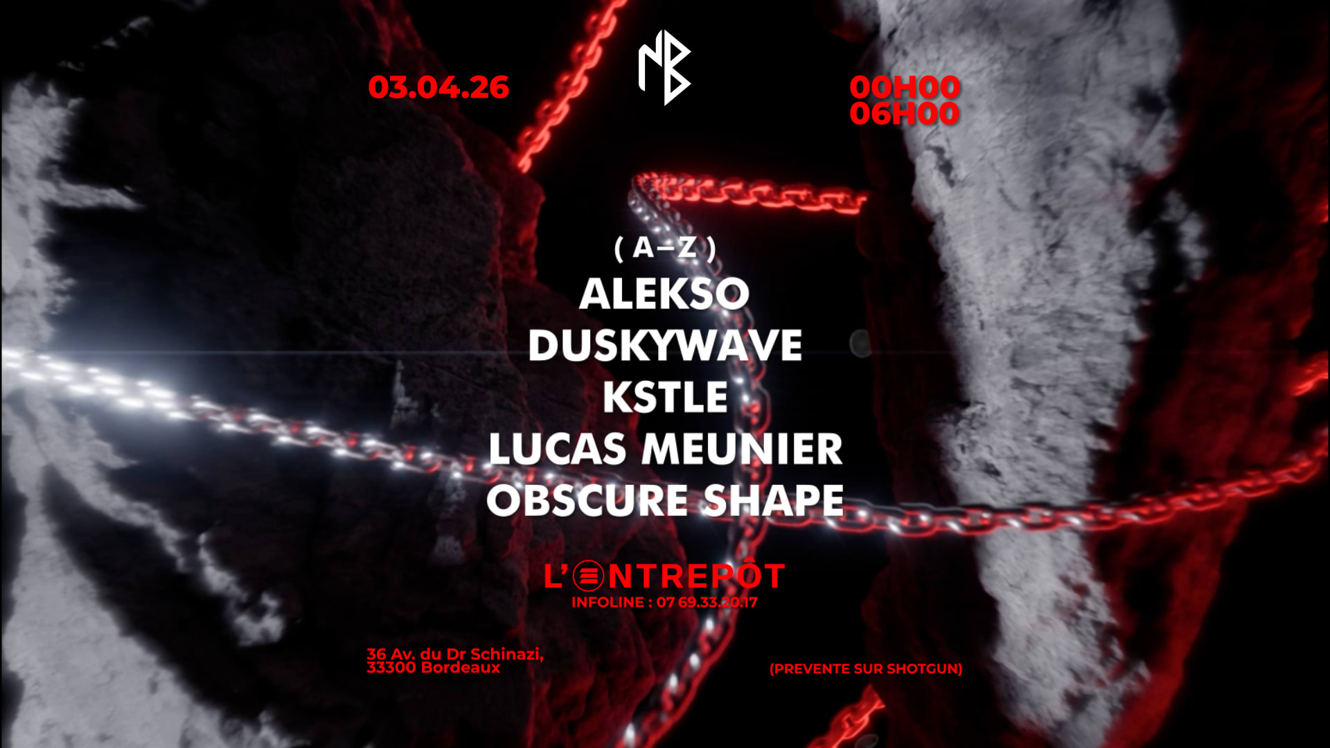 Noir & Blanc // Obscure Shape // Lukas Meunier @L'entrepot Cover