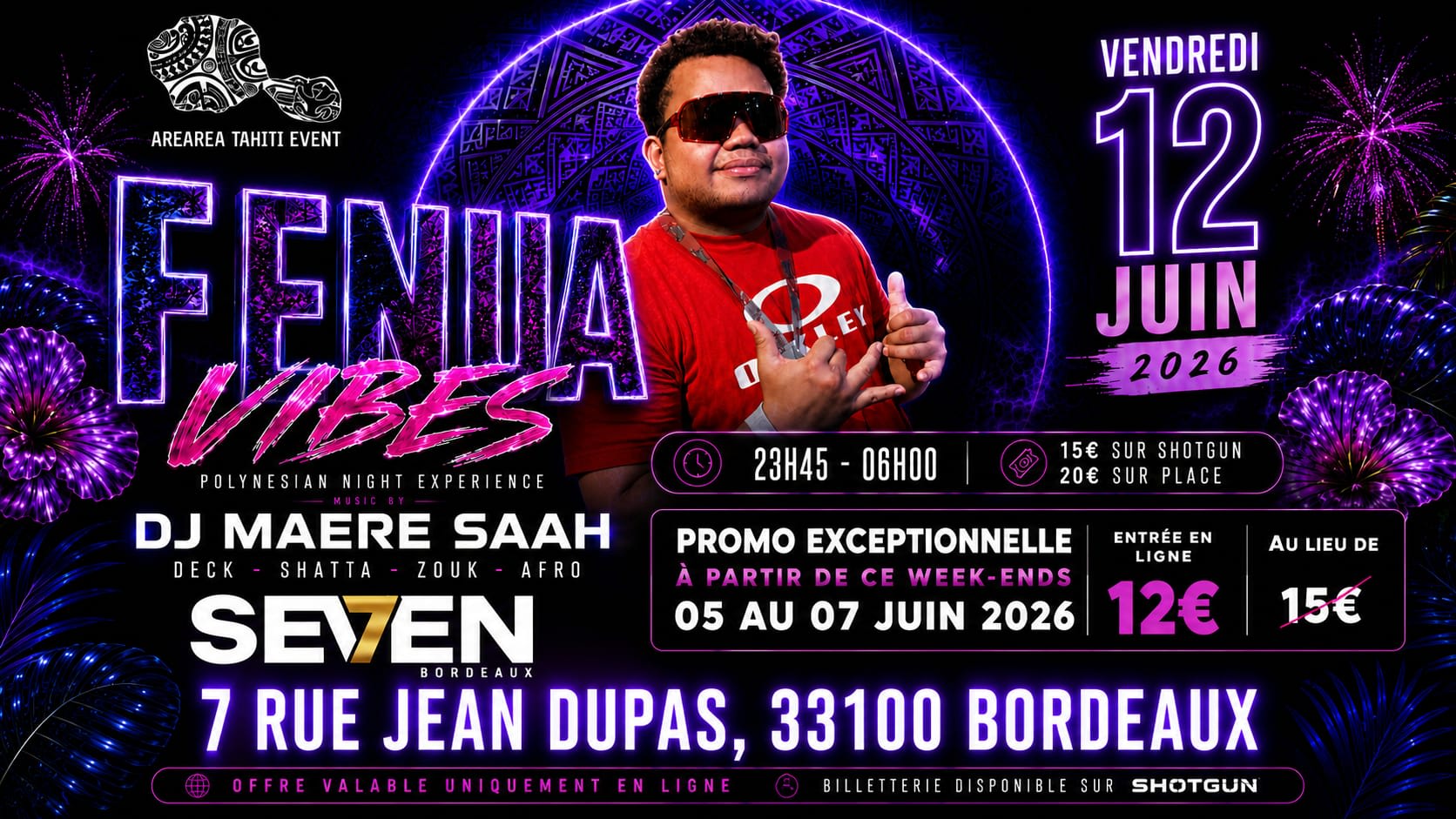 Fenua Vibes Dj Maere Saah X Arearea Tahiti Event Cover