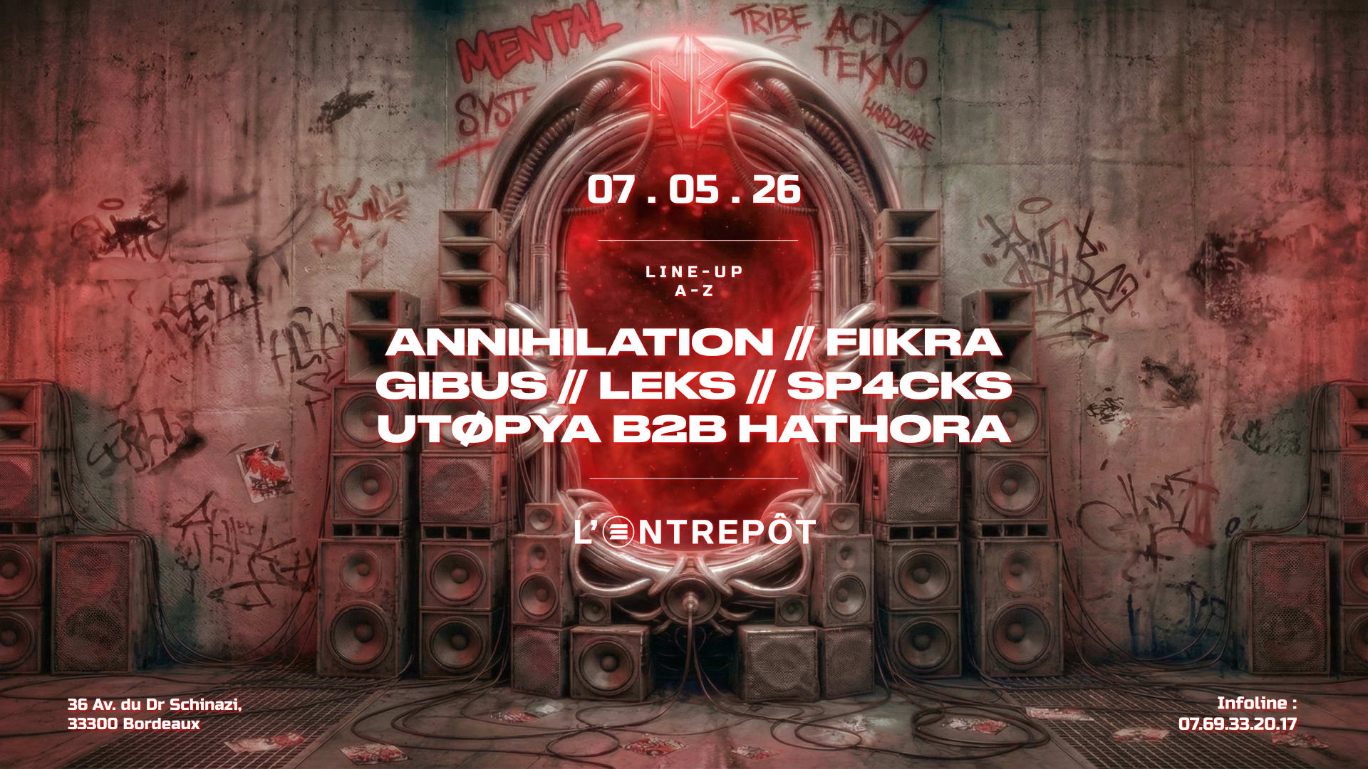 Noir & Blanc // Gibus / Leks / Spacks / Fiikra @ L'entrepôt Cover