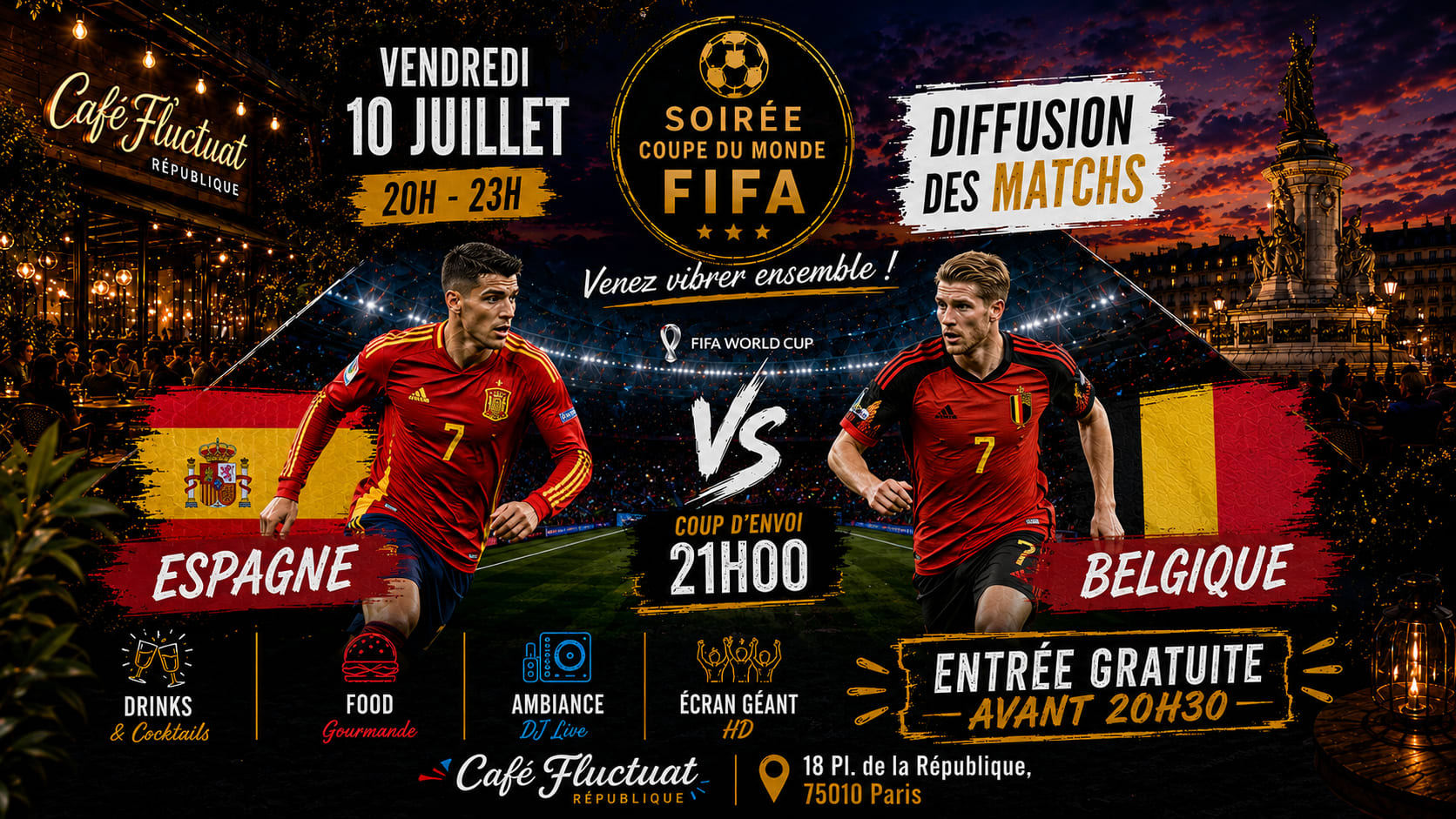 Cdm : Espagne Vs Belgique - Open Air / Dj Set Cover