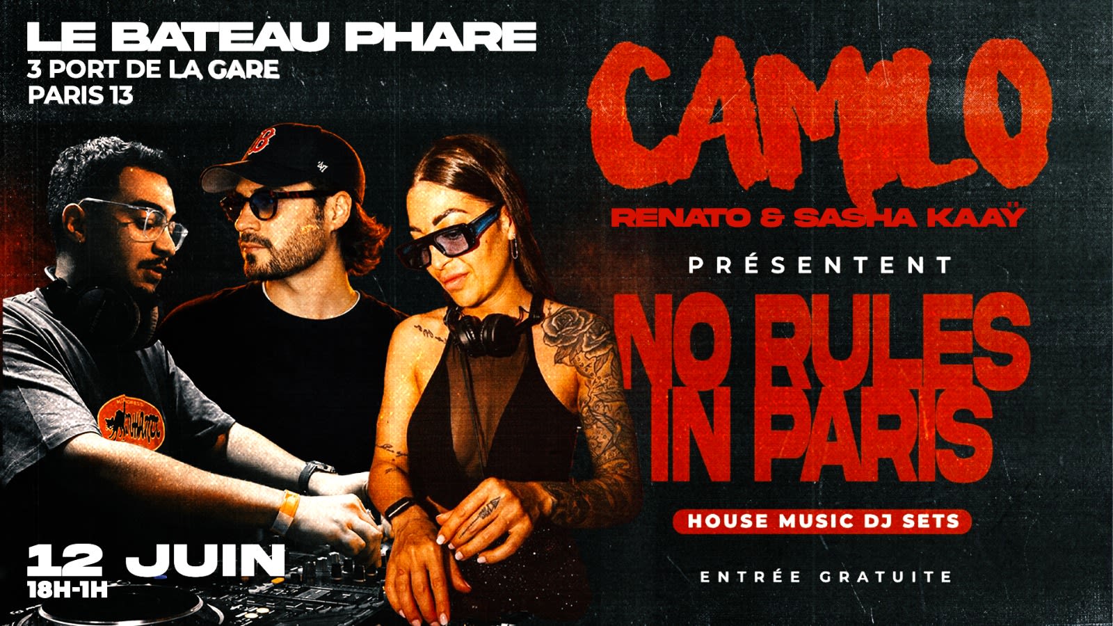 No Rules In Paris : Camilo, Renato & Sasha Kaay Cover
