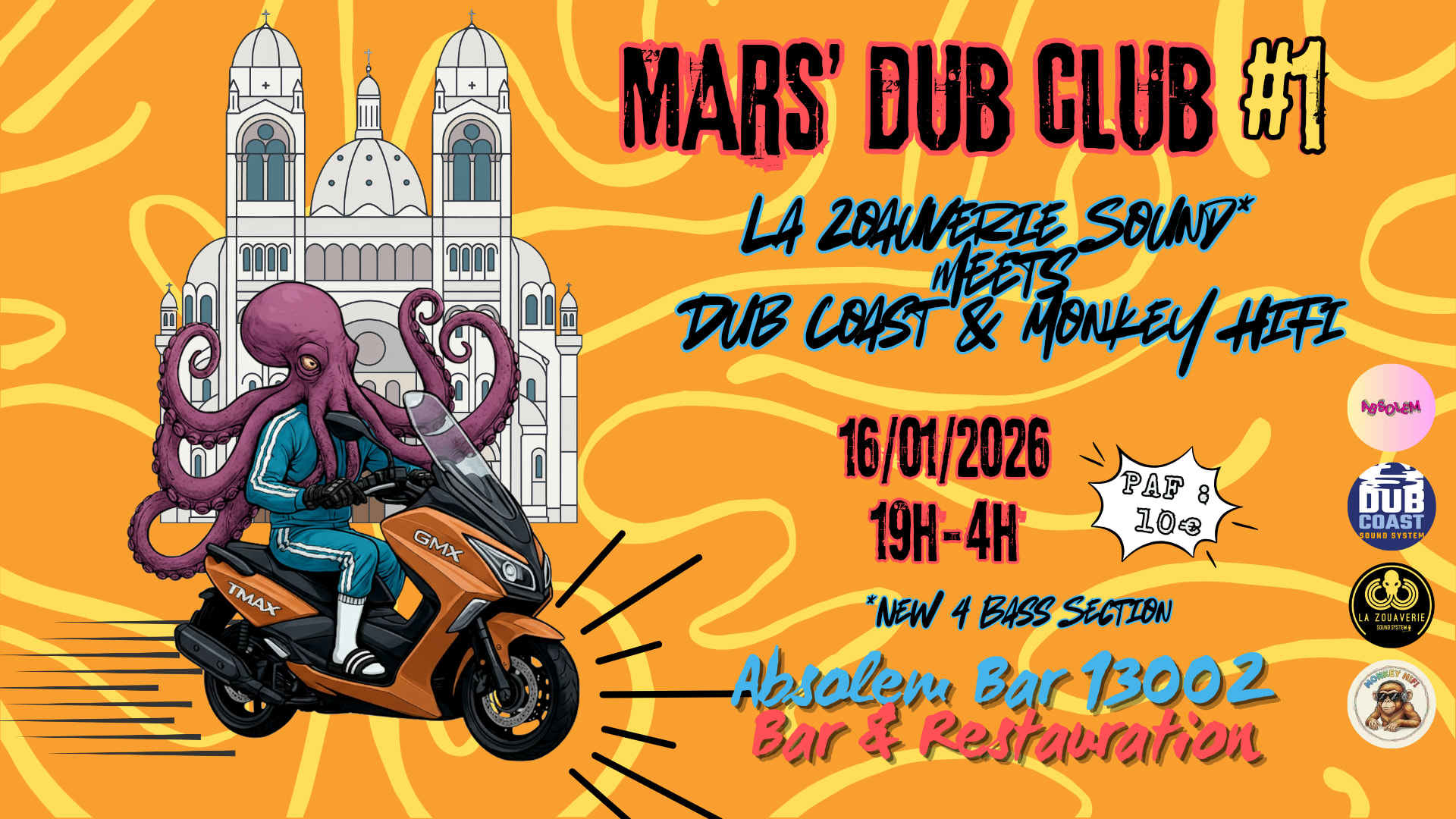 Mars' Dub Club #1 La Zouaverie Meets Dubcoast & Monkey Hifi Cover