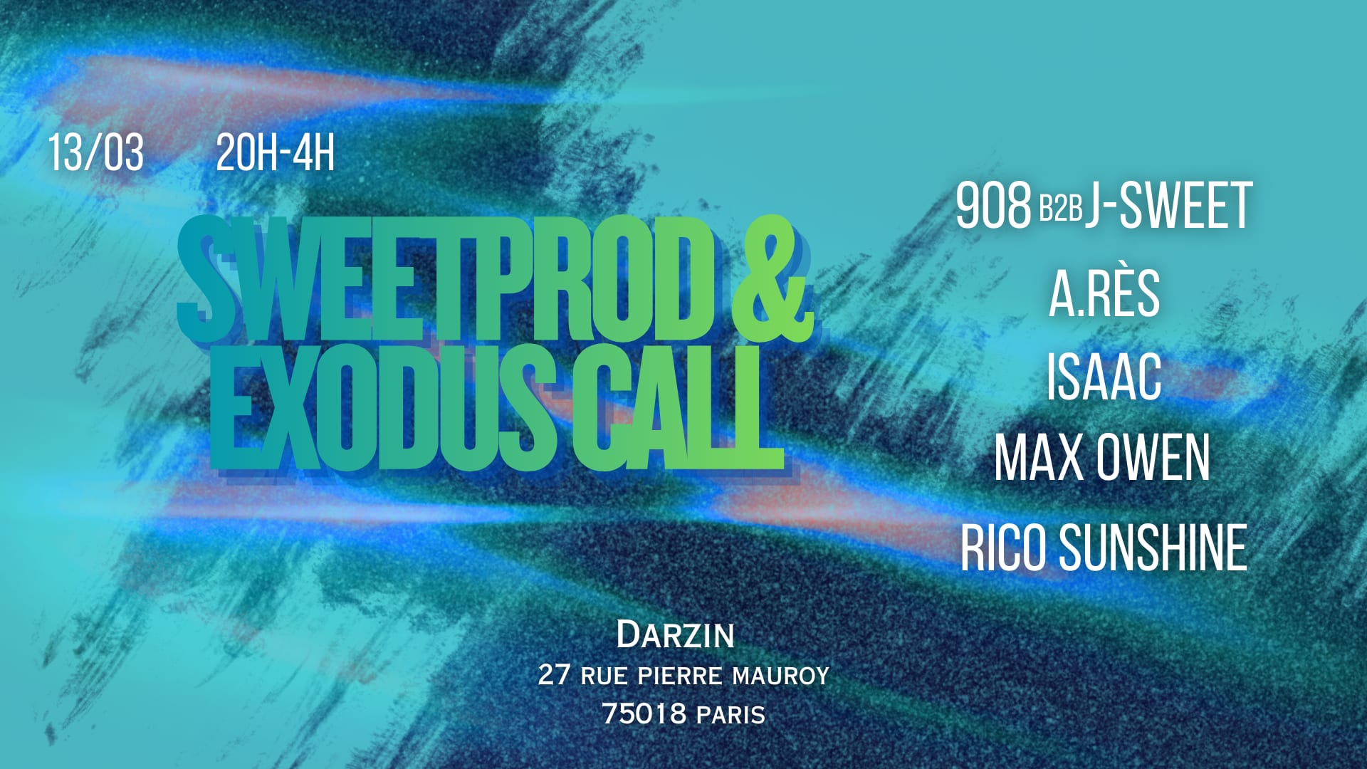 Sweetprod & Exodus Call - Darzin Club Cover