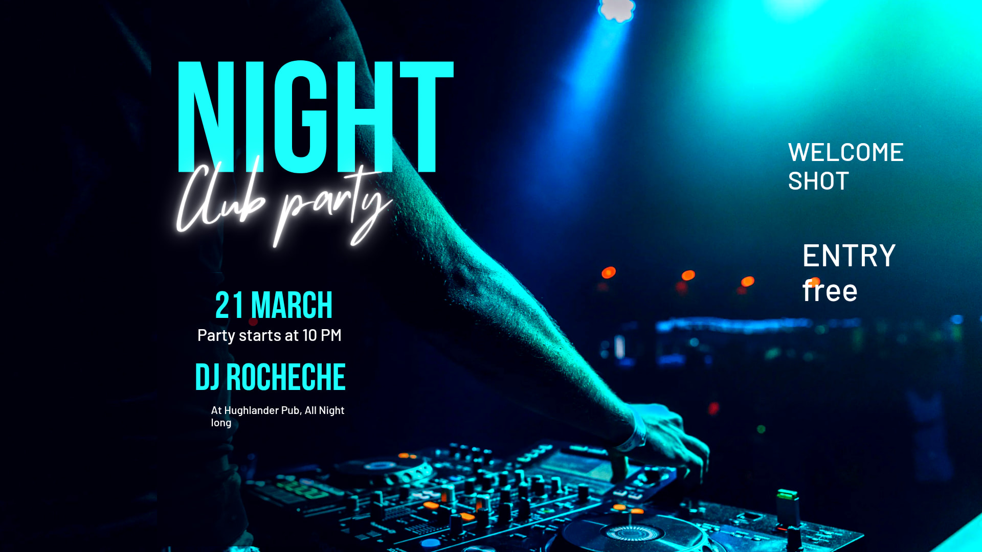 Dj Night Highlander Pub Cover