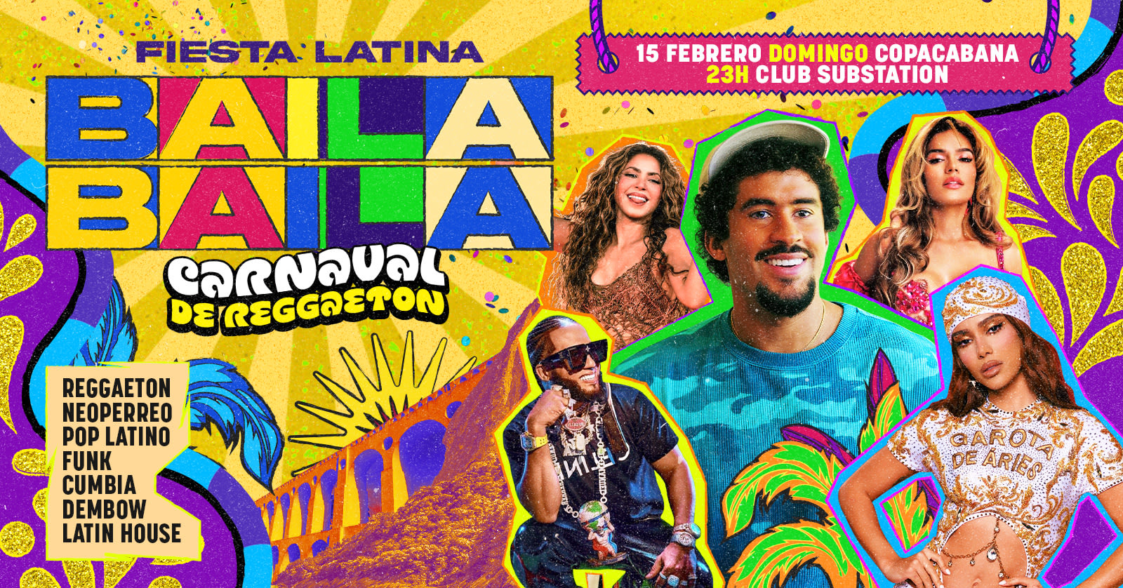Fiesta Latina Baila Baila | Carnaval De Reggaeton 15 Febrero Cover