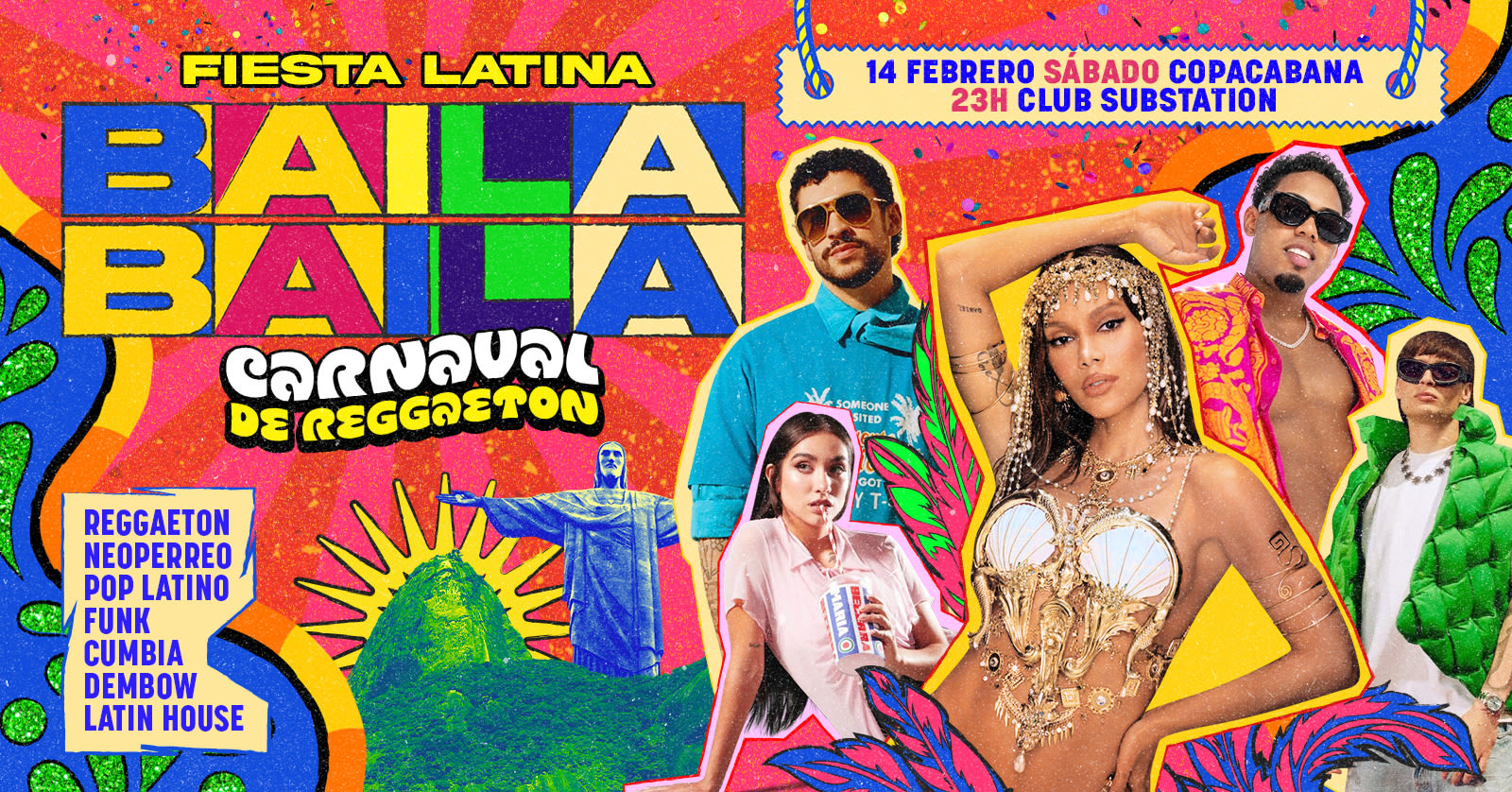 Fiesta Latina Baila Baila | Carnaval De Reggaeton 14 Febrero Cover