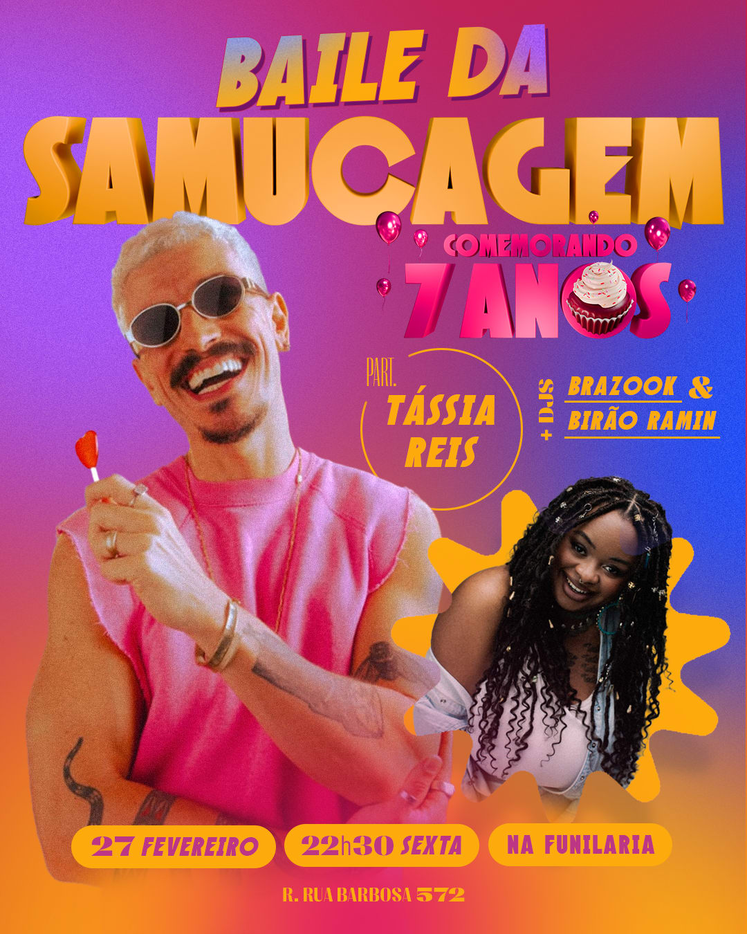 Aniversário 7 Anos Do Baile Da Samucagem Na Funilaria - Sex Cover