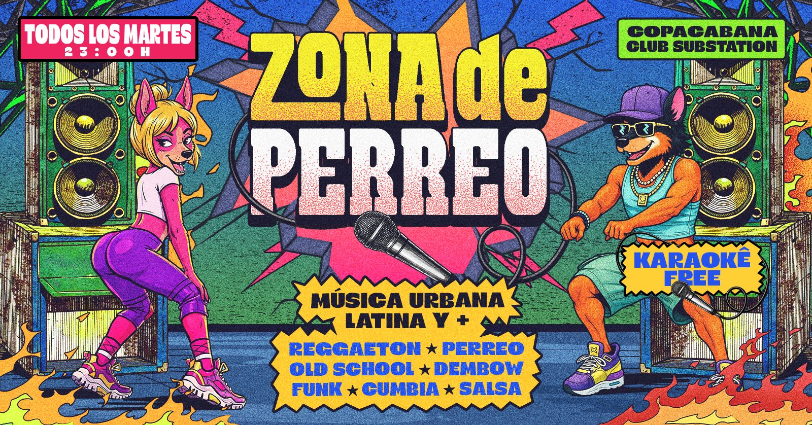 Zona De Perreo | Reggaeton + Karaoke 28 Julio Cover