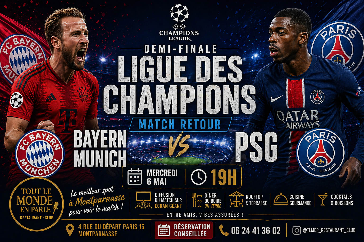 Retransmission Match Retour  Bayern Munich  / Psg Cover