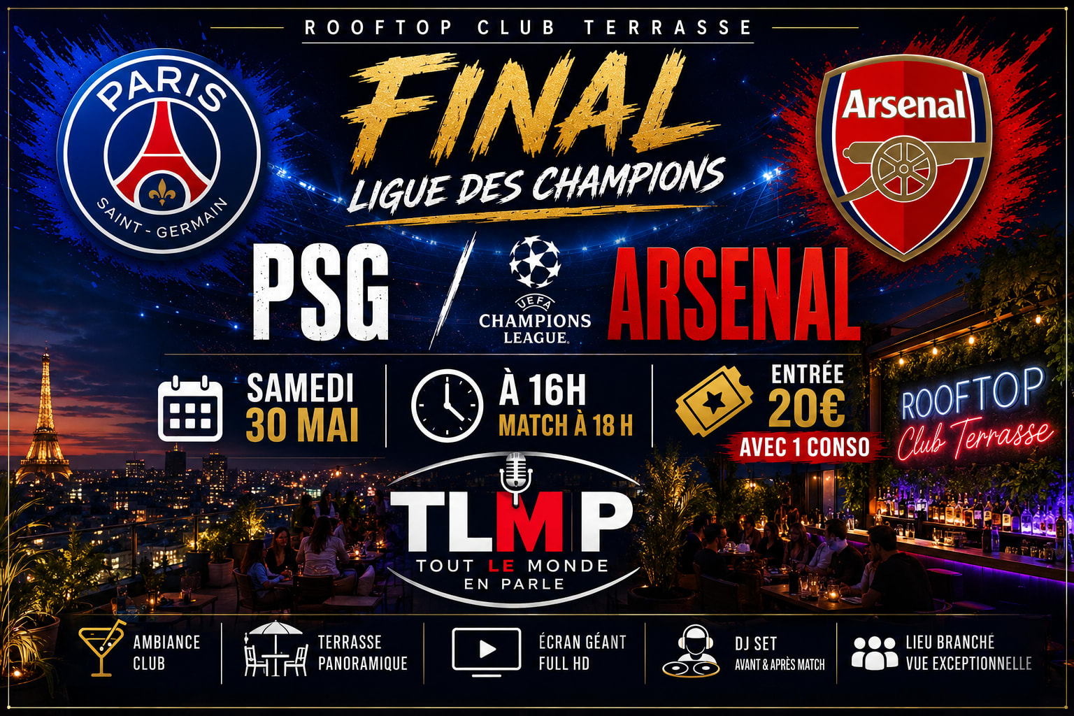 Final  Psg / Arsenal Retransmission Ecran Geant Cover