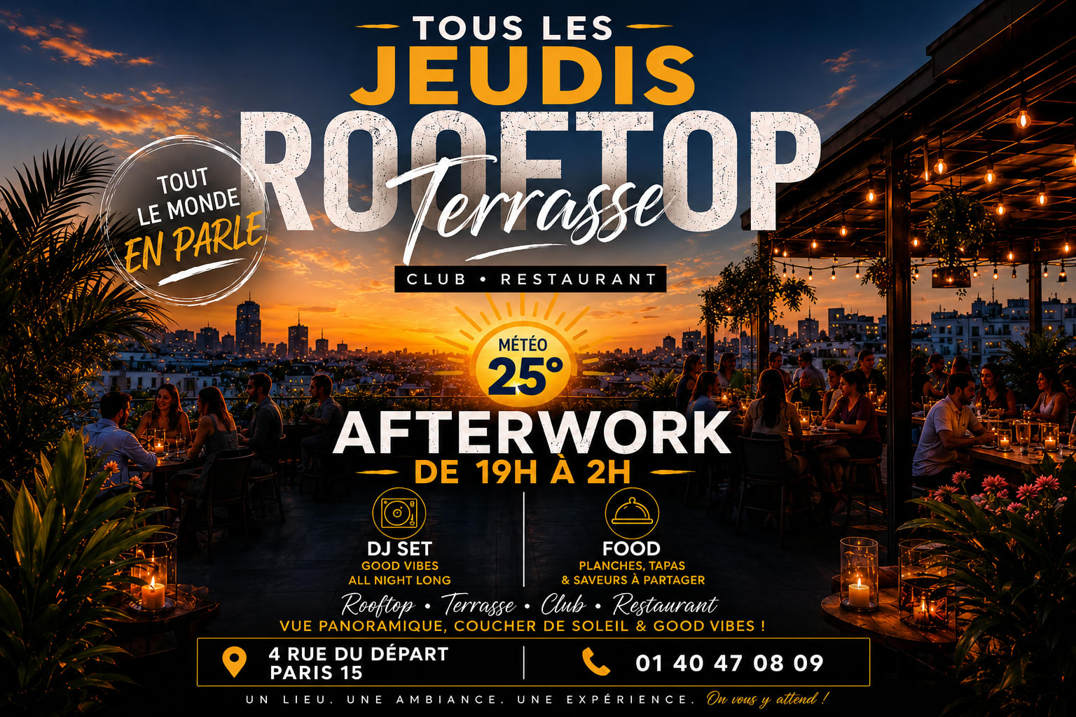 Rooftop Afterwork & Burger &Old School & Caribbean Cover