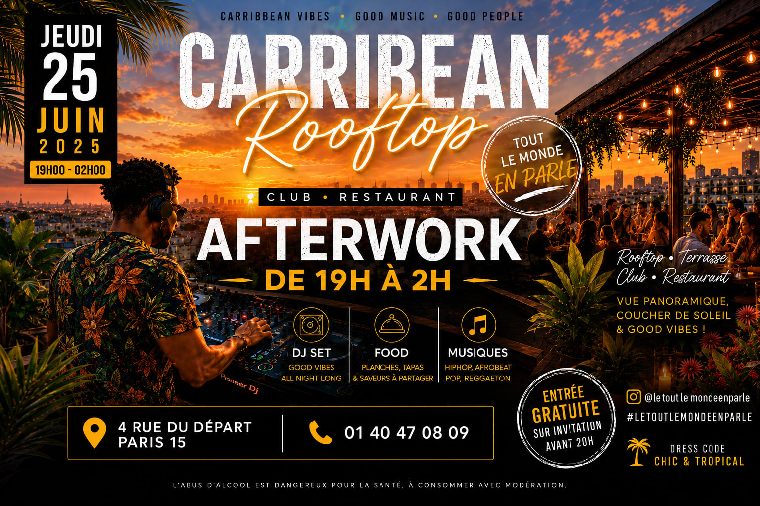 Rooftop Club  Afterwork & Burger &Old School & Caribbean Cover