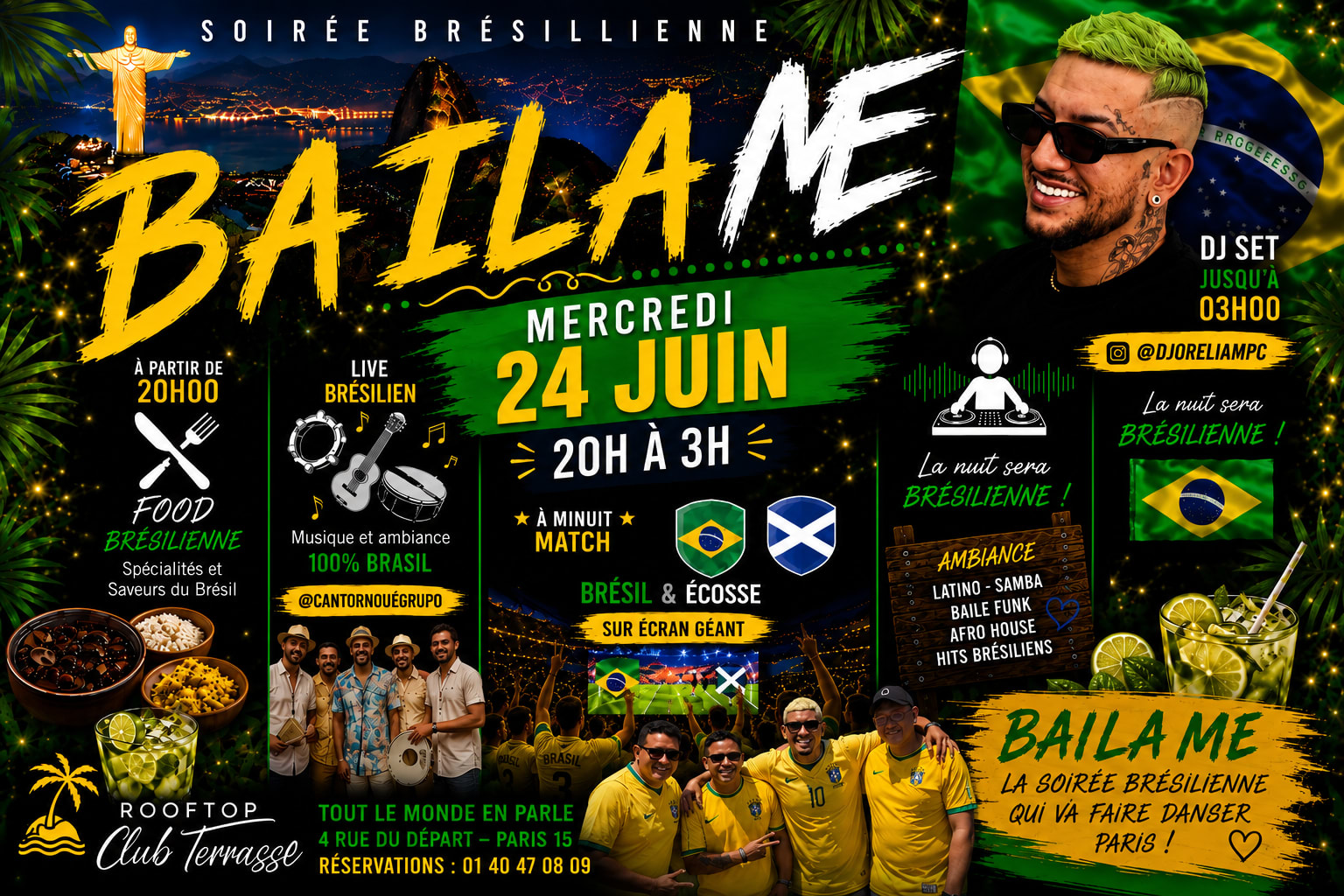 Bailame Soiree Bresilienne / Live / Match Bresil / Dj Cover
