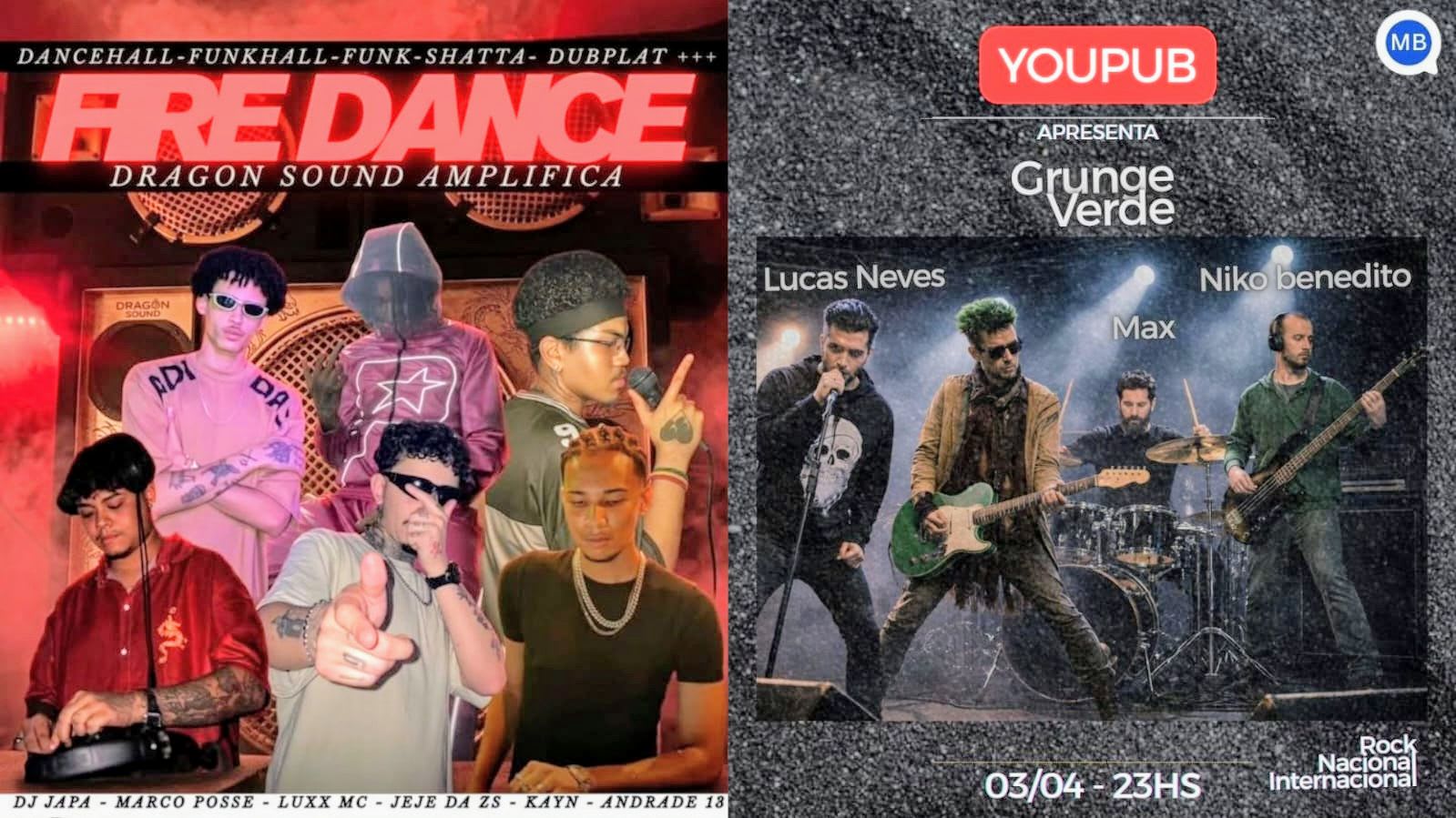 Baile Fire Dance Dragon Sound Amplifica + Show Rock And Roll Cover