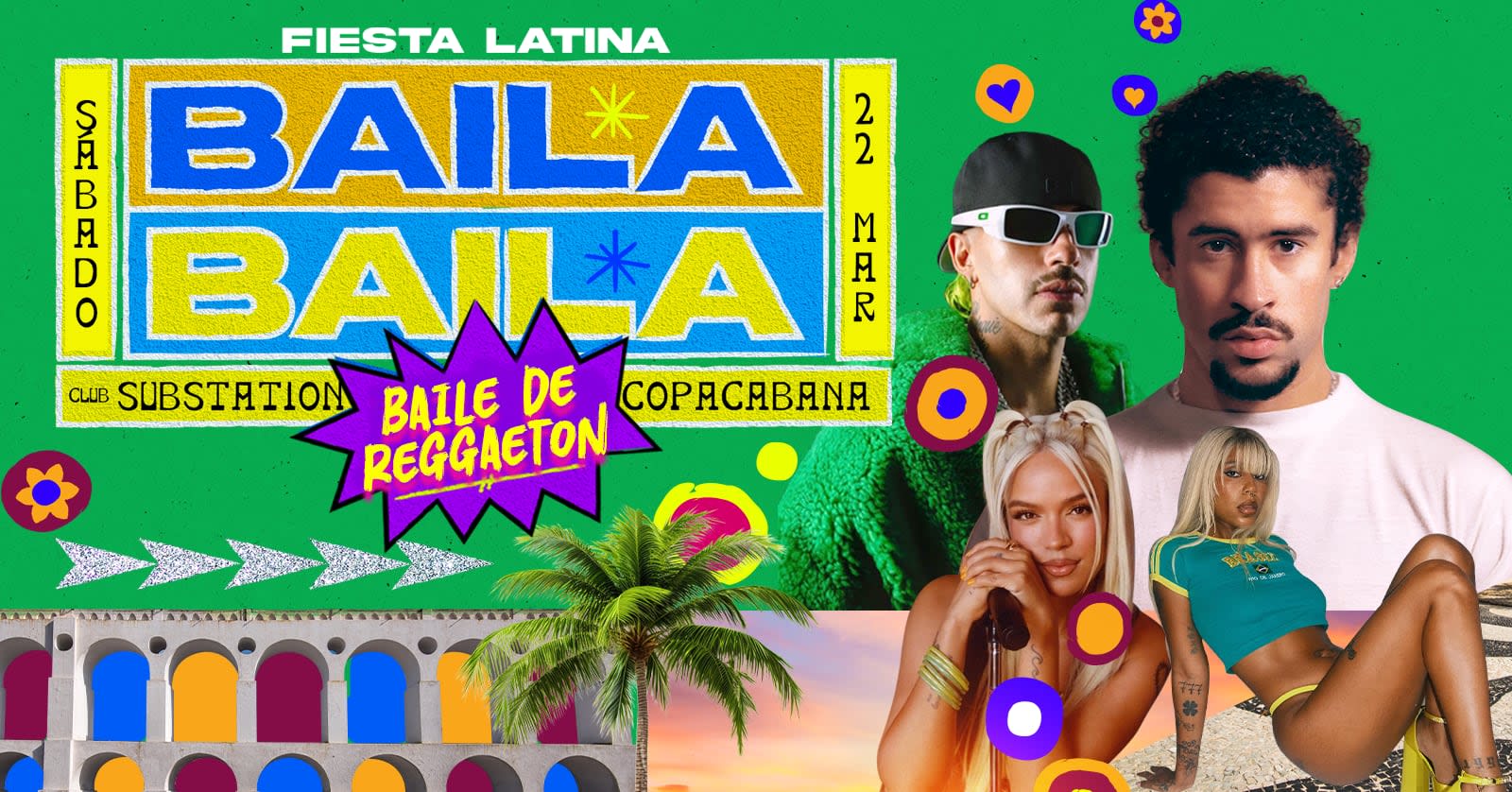 Fiesta Latina Baila Baila | Baile De Reggaeton 22 De Marzo Cover