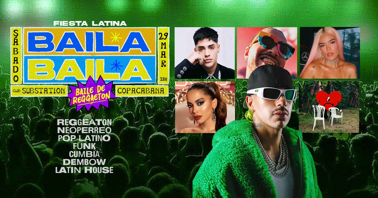 Fiesta Latina Baila Baila | Baile De Reggaeton 29 De Marzo Cover