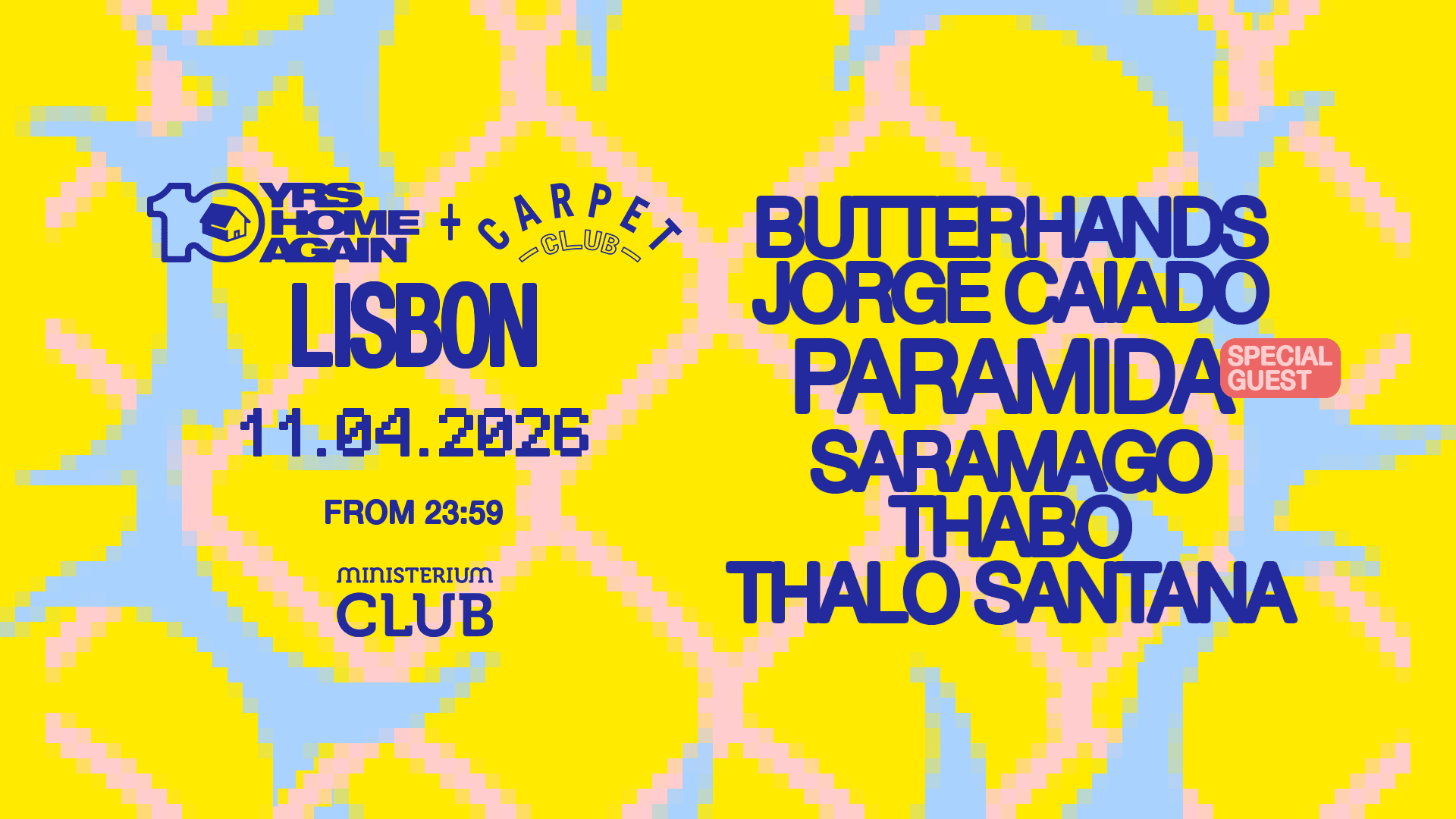 Carpet Club Invites 10 Yrs Home Again W/ Paramida Cover