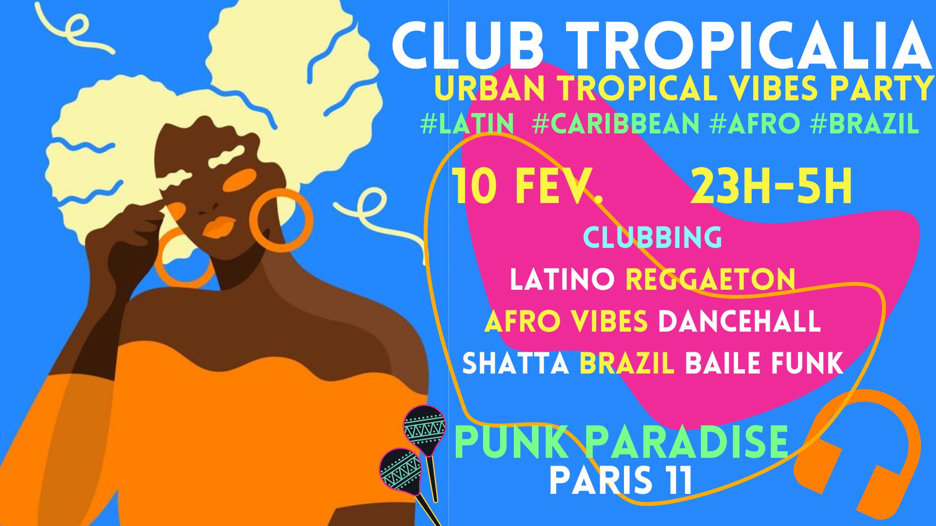 Club Tropicalia 10/2 ~ Latin, Afro, Caribbean, Brazil Party! Cover
