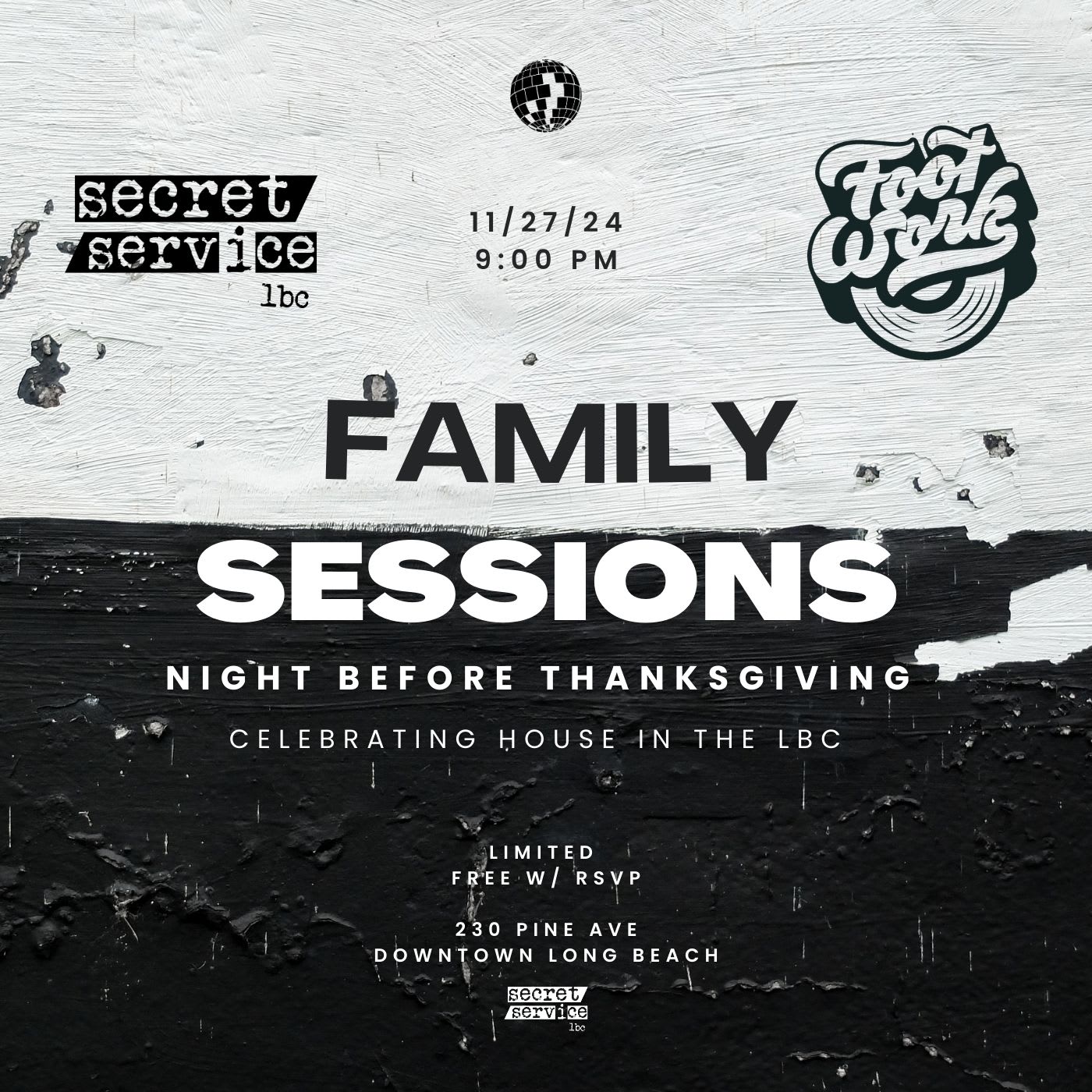 Family Service 11.27- Secret Service & Footworks Records Cover