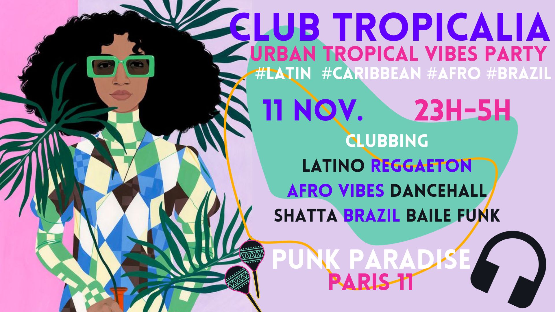 Club Tropicalia 11/11 ~Latin, Afro, Caribbean, Brazil Party! Cover