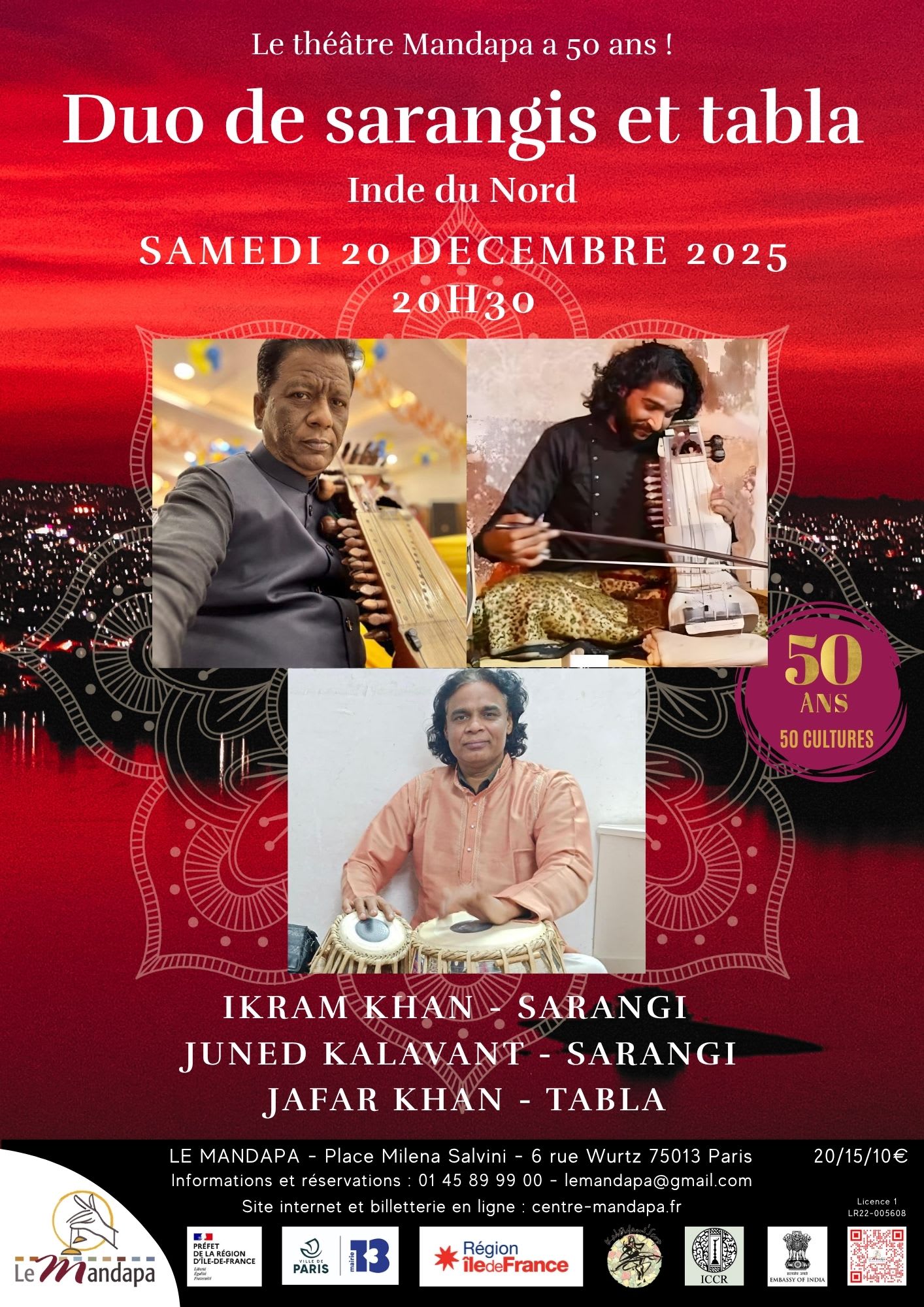 Duo De Sarangis Et Tabla - Inde Du Nord Cover