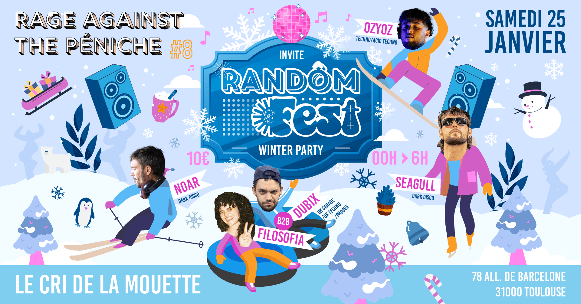 Rage Against The Péniche Invite Random Fest Cover