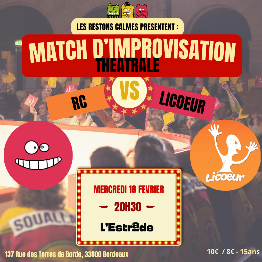 Match D'improvisation Restons Calmes Fêtent Leur 20 Ans! Cover