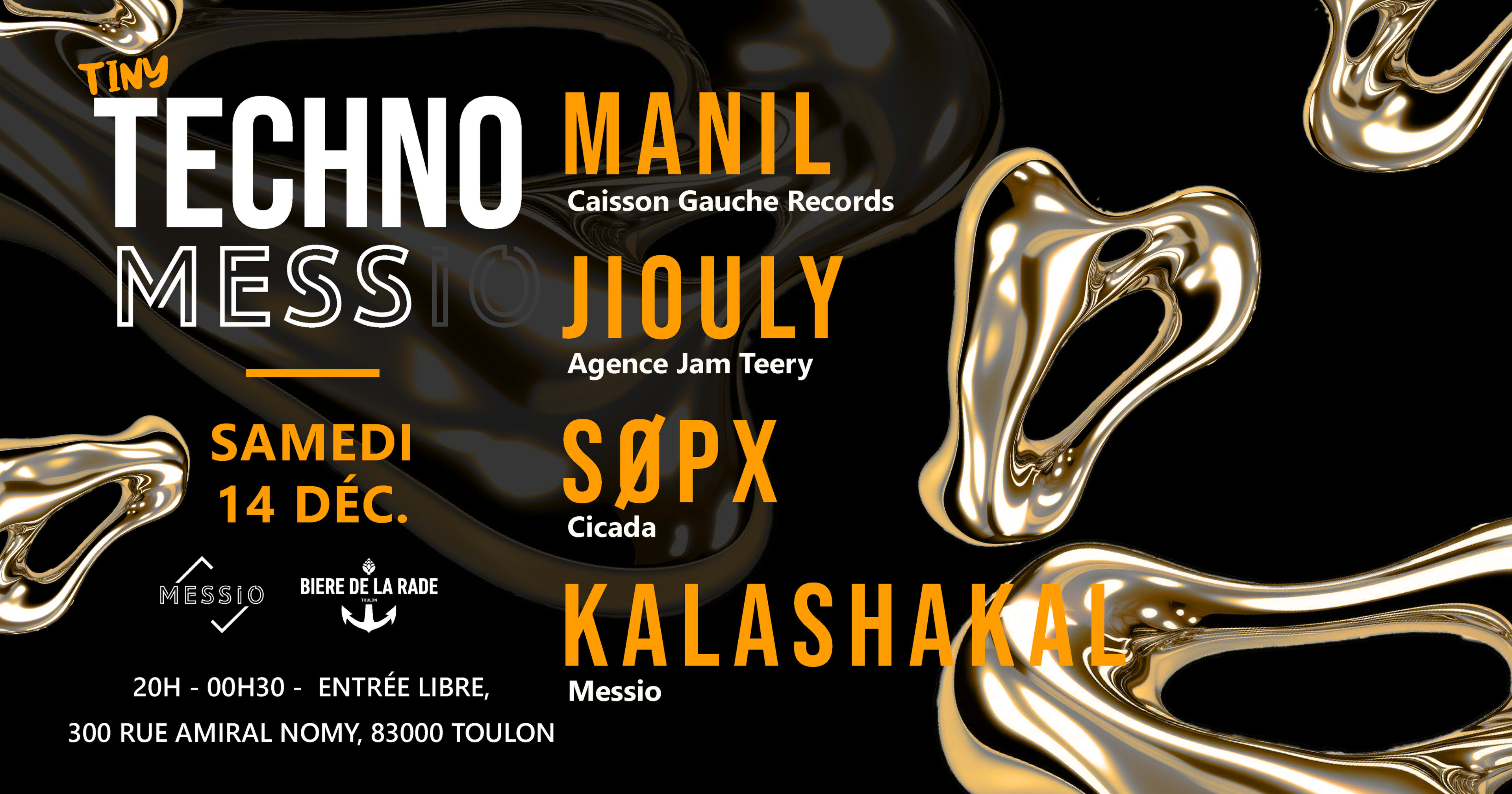 Tiny Techno Mess : Manil (Caisson Gauche) + Jiouly + Sopx + Cover