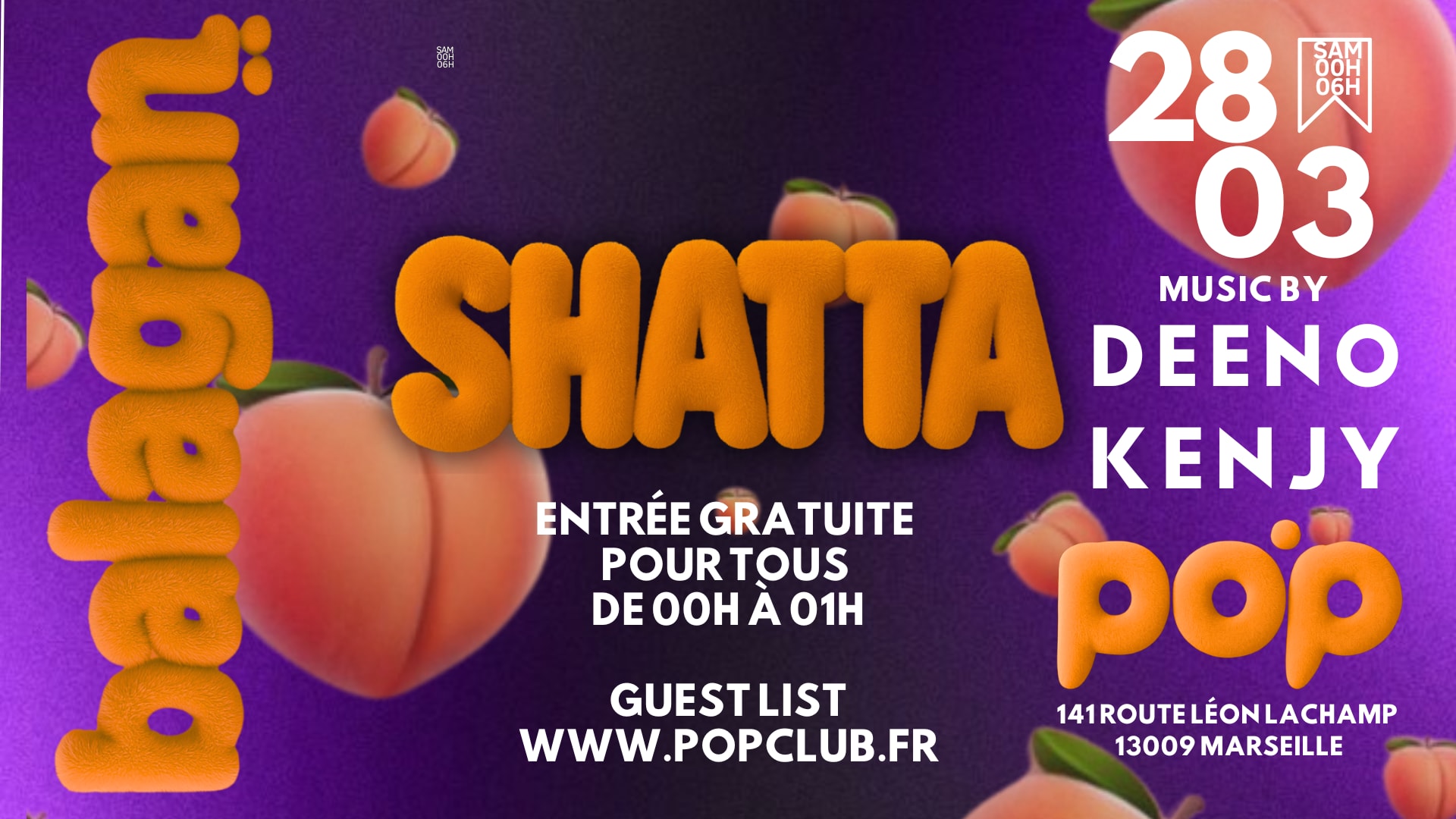 Samedi 28 Mars 2026 - Shatta Édition - Deeno / Kenjy Cover