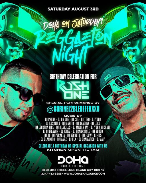 Reggaeton Night & Dj Rush One's Birthday Bash Cover