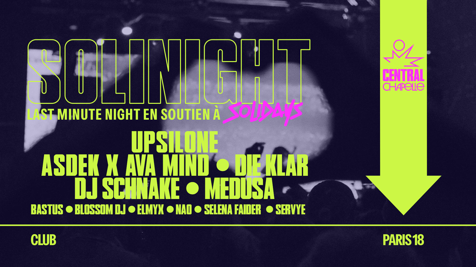 Solinight : Une Soirée Pour Solidays — Central Chapelle Cover