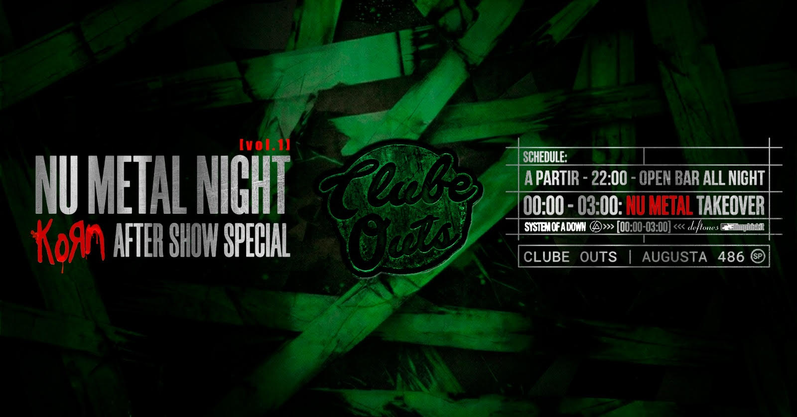 Nu Metal Night | Open Bar | Korn After Show Cover