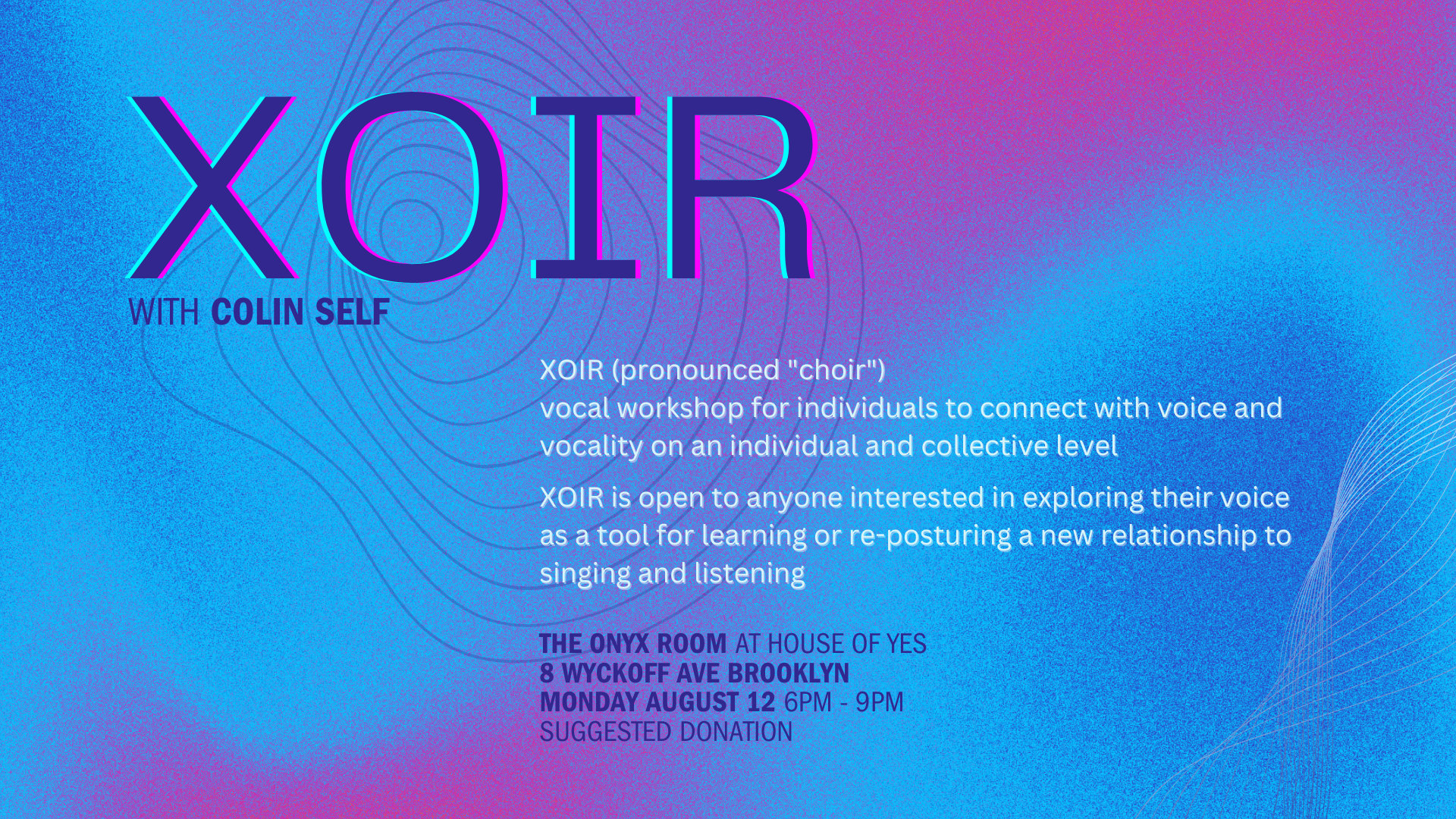 Xoir With Colin Self Cover