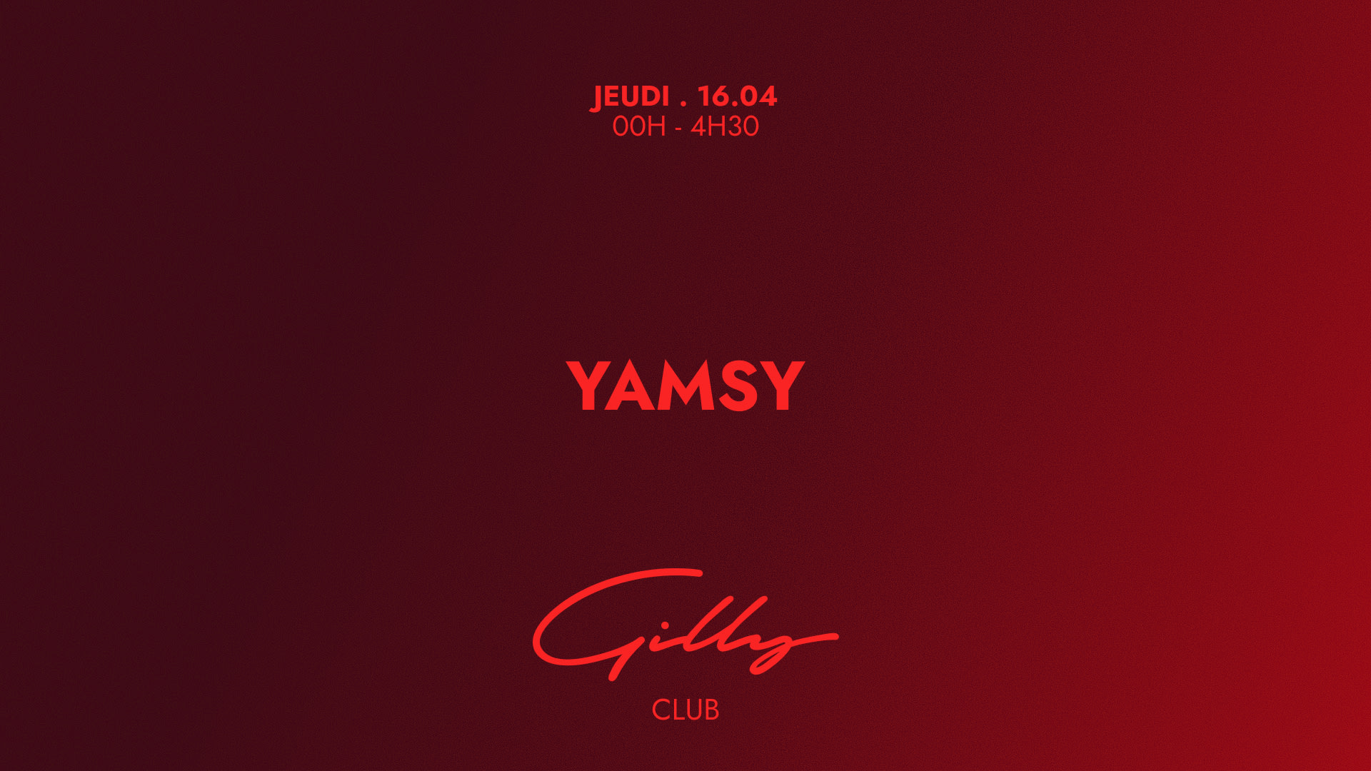Yamsy X Gilly Club 16 Avril Cover