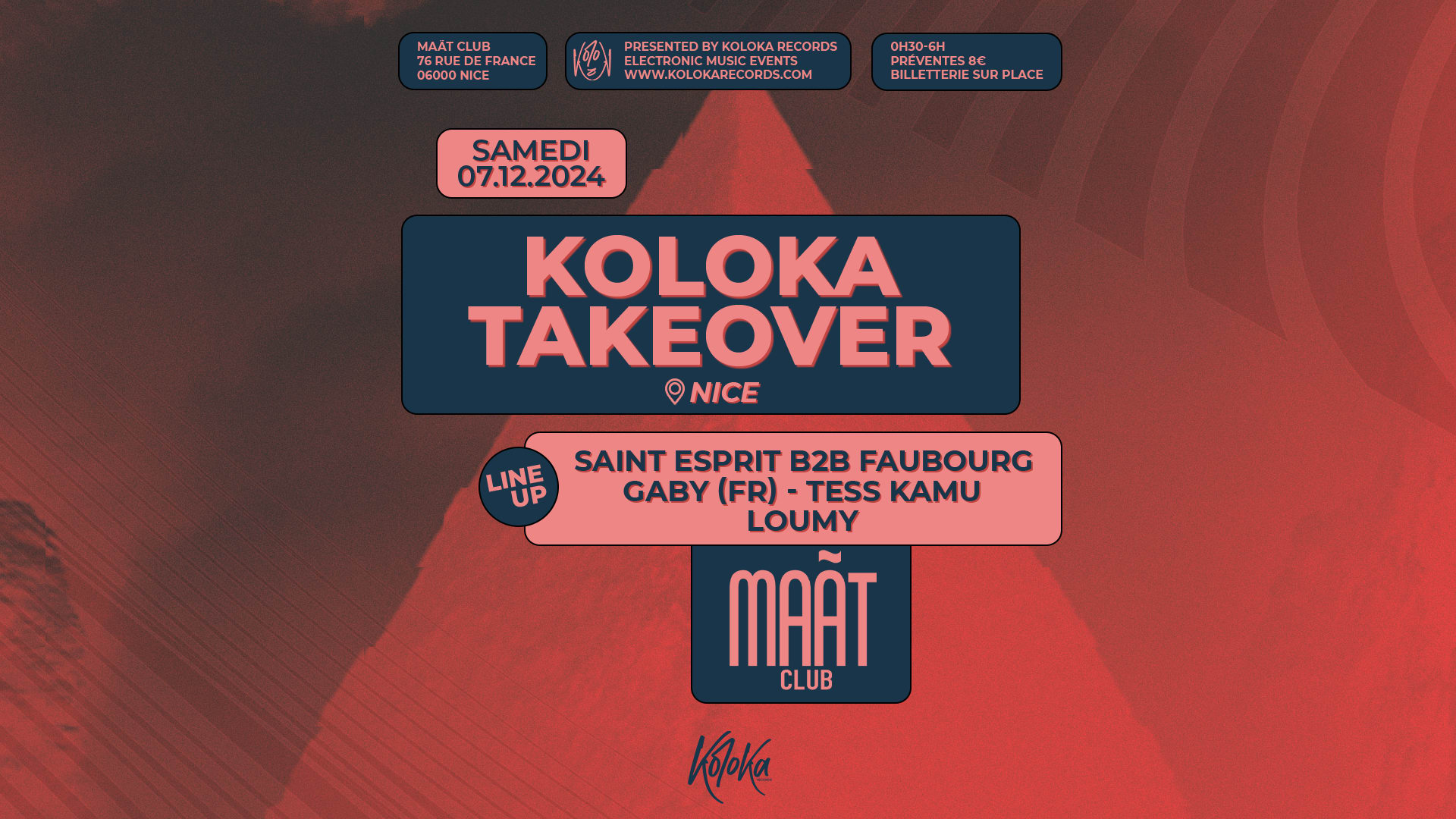 Koloka Takeover @ Maat Club Cover