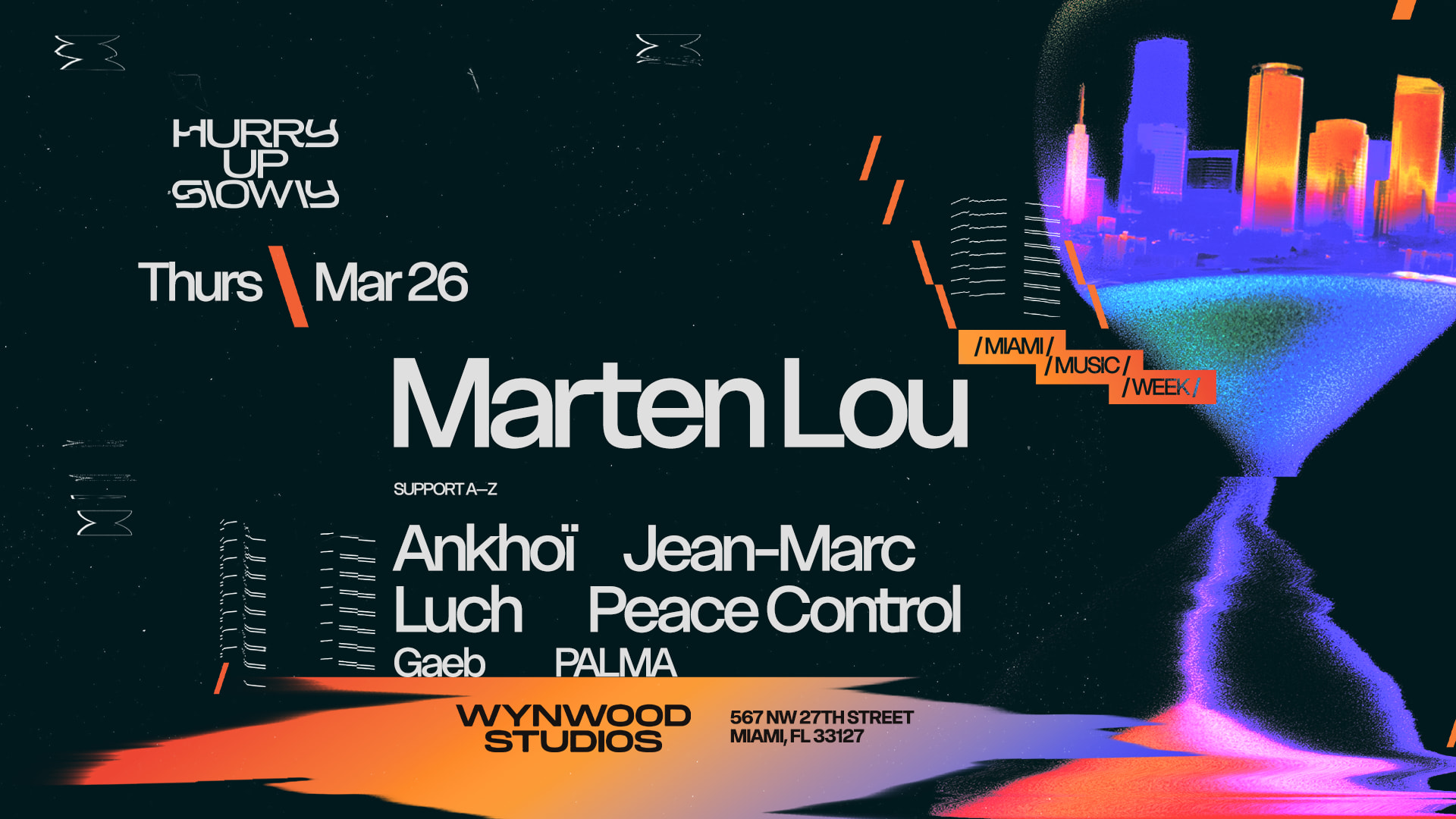 Marten Lou, Ankhoï, Luch, Peace Control @ Wynwood Studios Cover